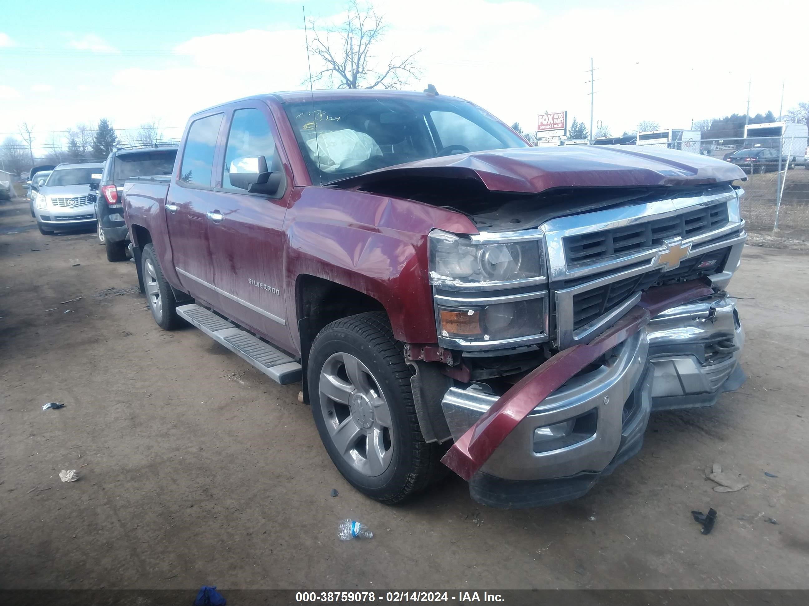 2014 Chevrolet Silverado 1500 2Lz vin: 3GCUKSEC4EG125399