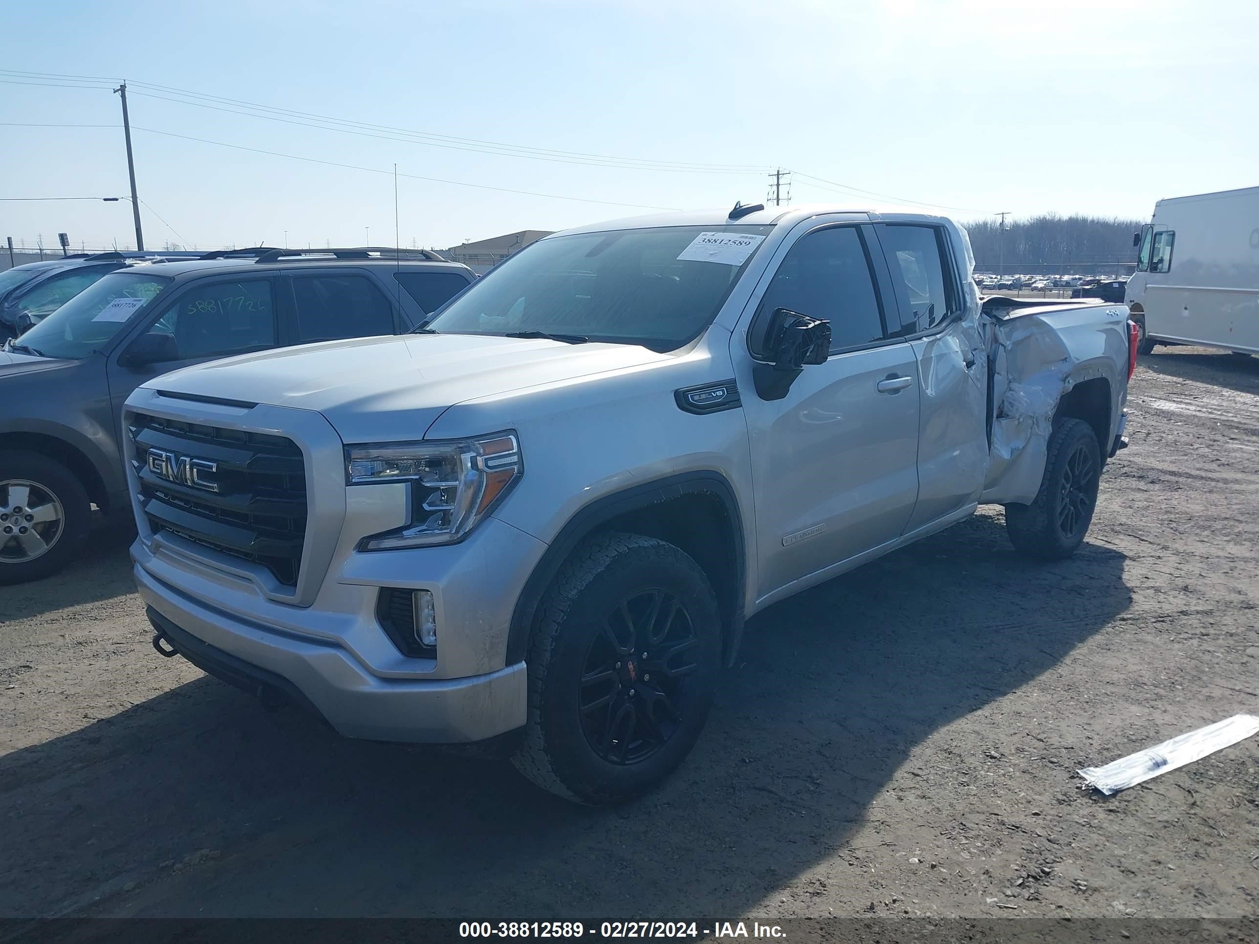 2021 GMC Sierra 1500 4Wd Double Cab Standard Box Elevation vin: 1GTR9CED0MZ244775