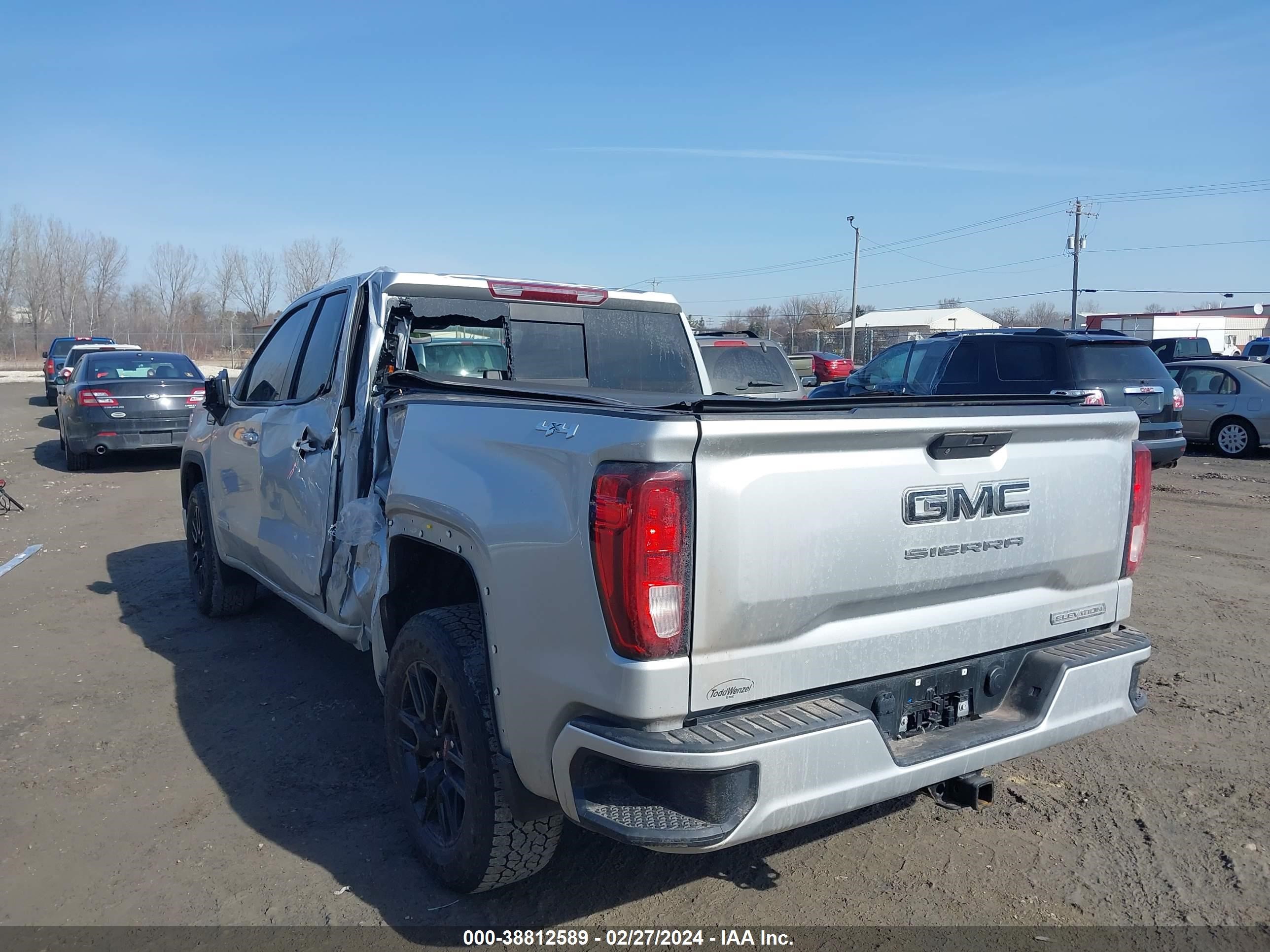 2021 GMC Sierra 1500 4Wd Double Cab Standard Box Elevation vin: 1GTR9CED0MZ244775