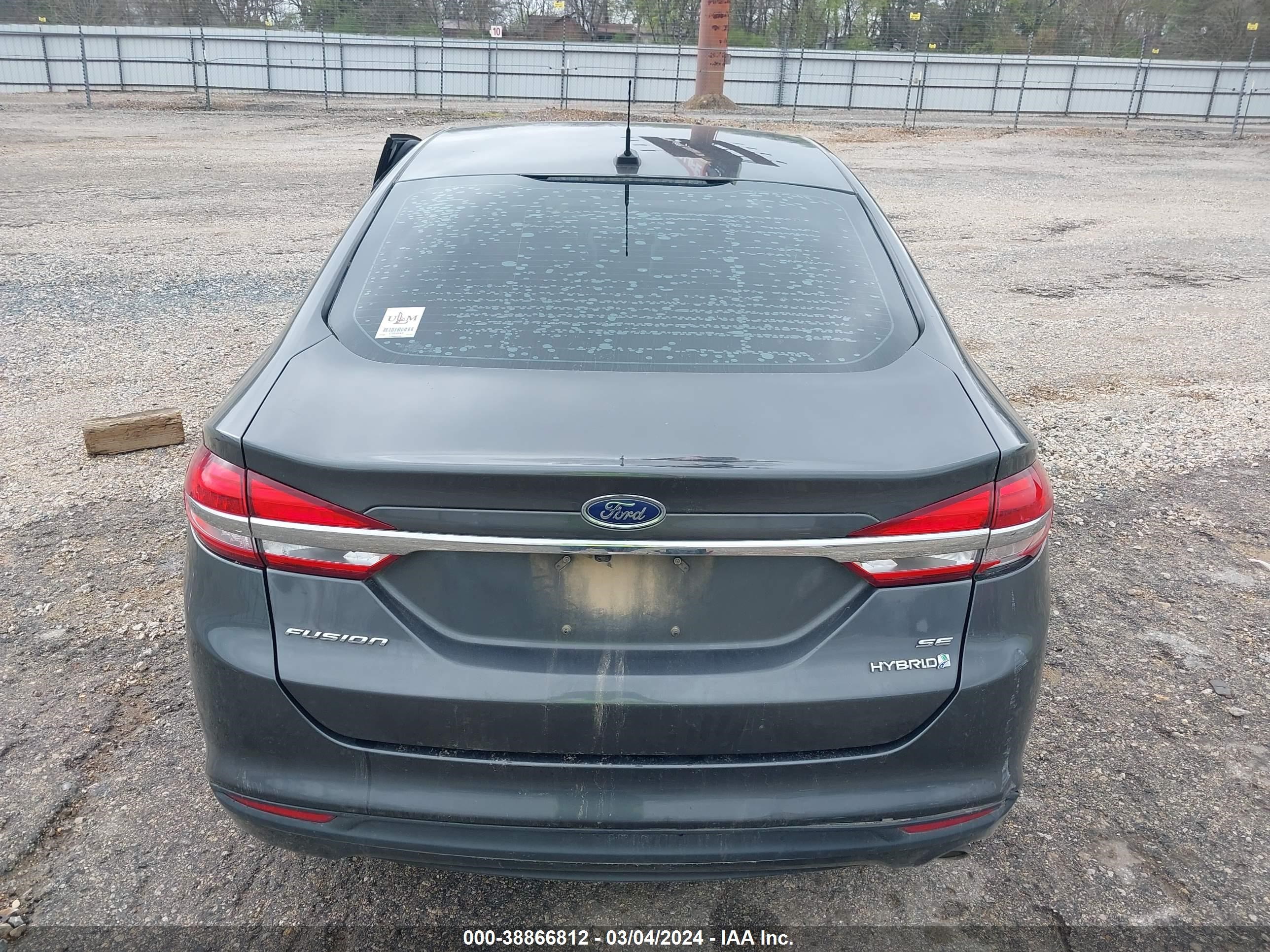 2018 Ford Fusion Hybrid Se vin: 3FA6P0LU9JR141421