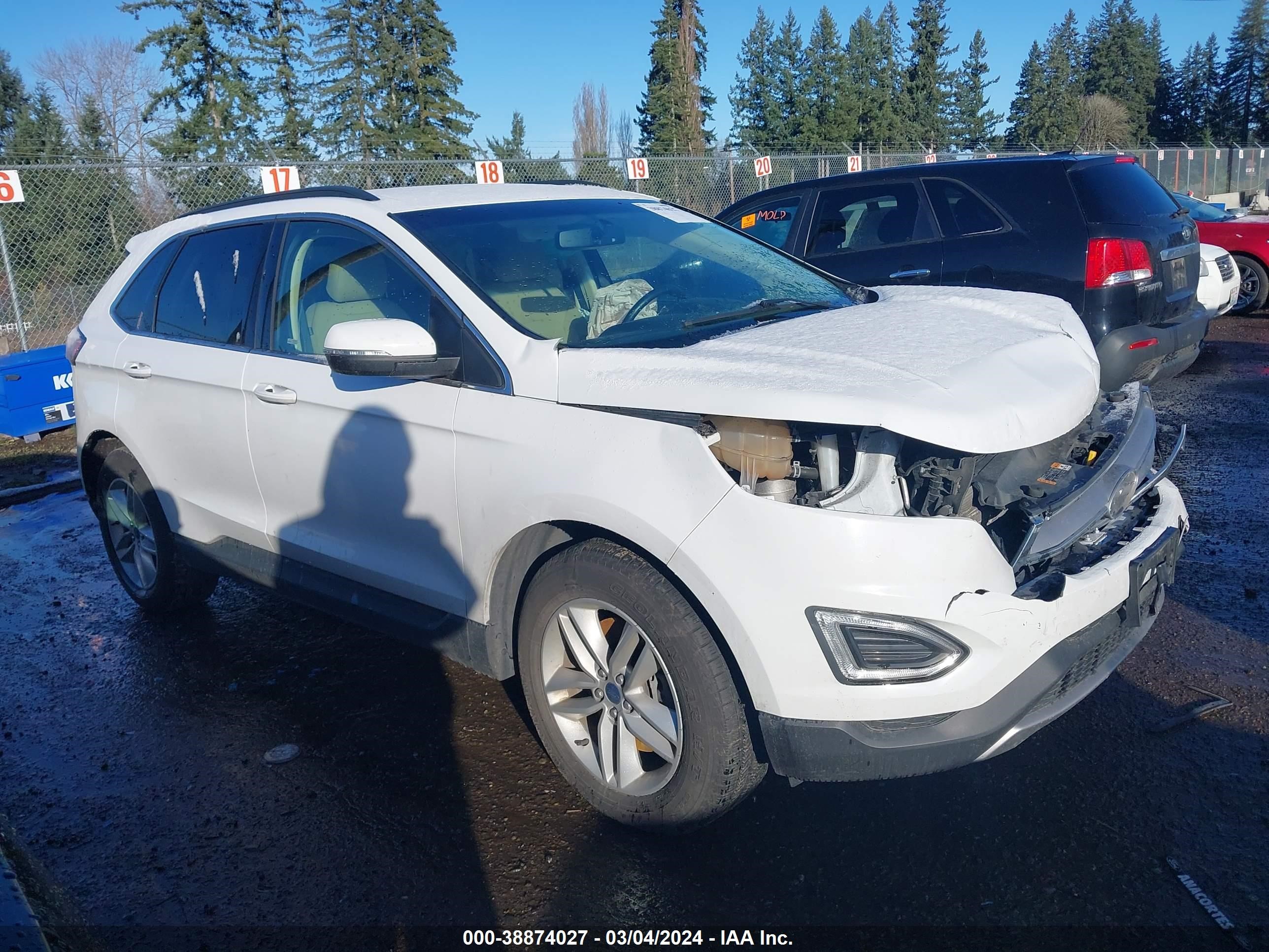 2018 Ford Edge Sel vin: 2FMPK4J8XJBB13695