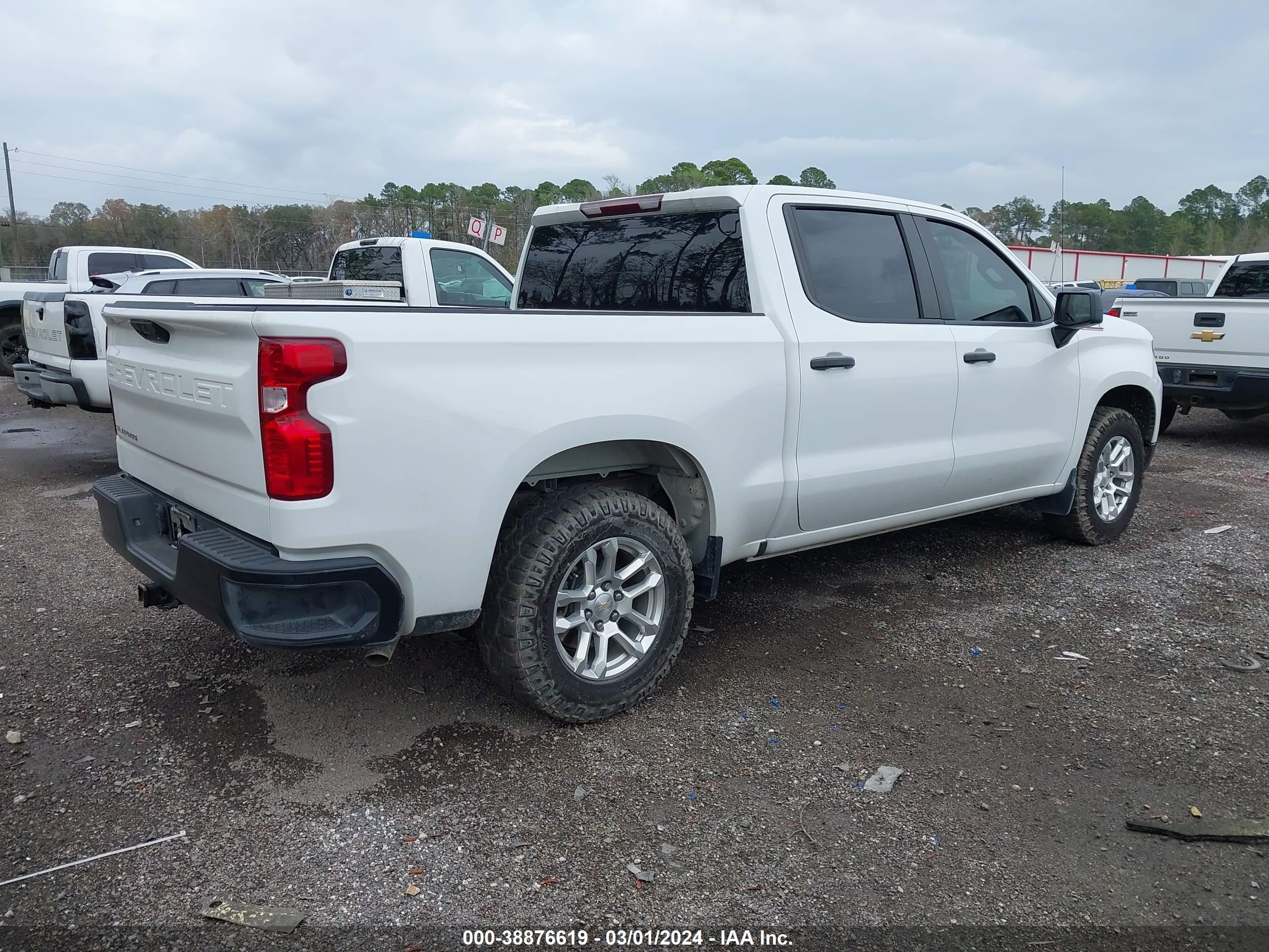 2022 Chevrolet Silverado 1500 4Wd Short Bed Wt vin: 1GCUDAED6NZ531651