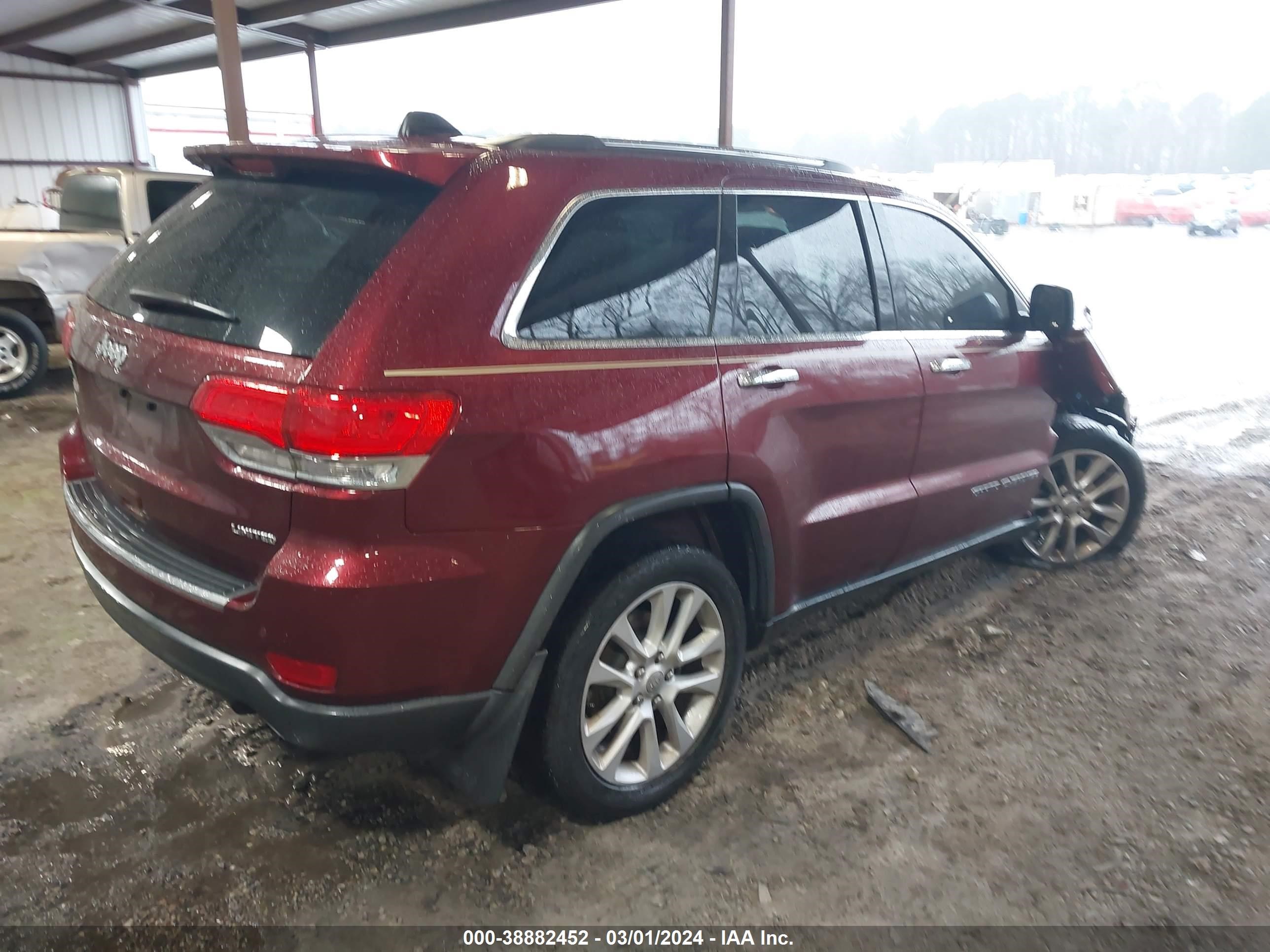 2017 Jeep Grand Cherokee Limited 4X2 vin: 1C4RJEBG8HC626420