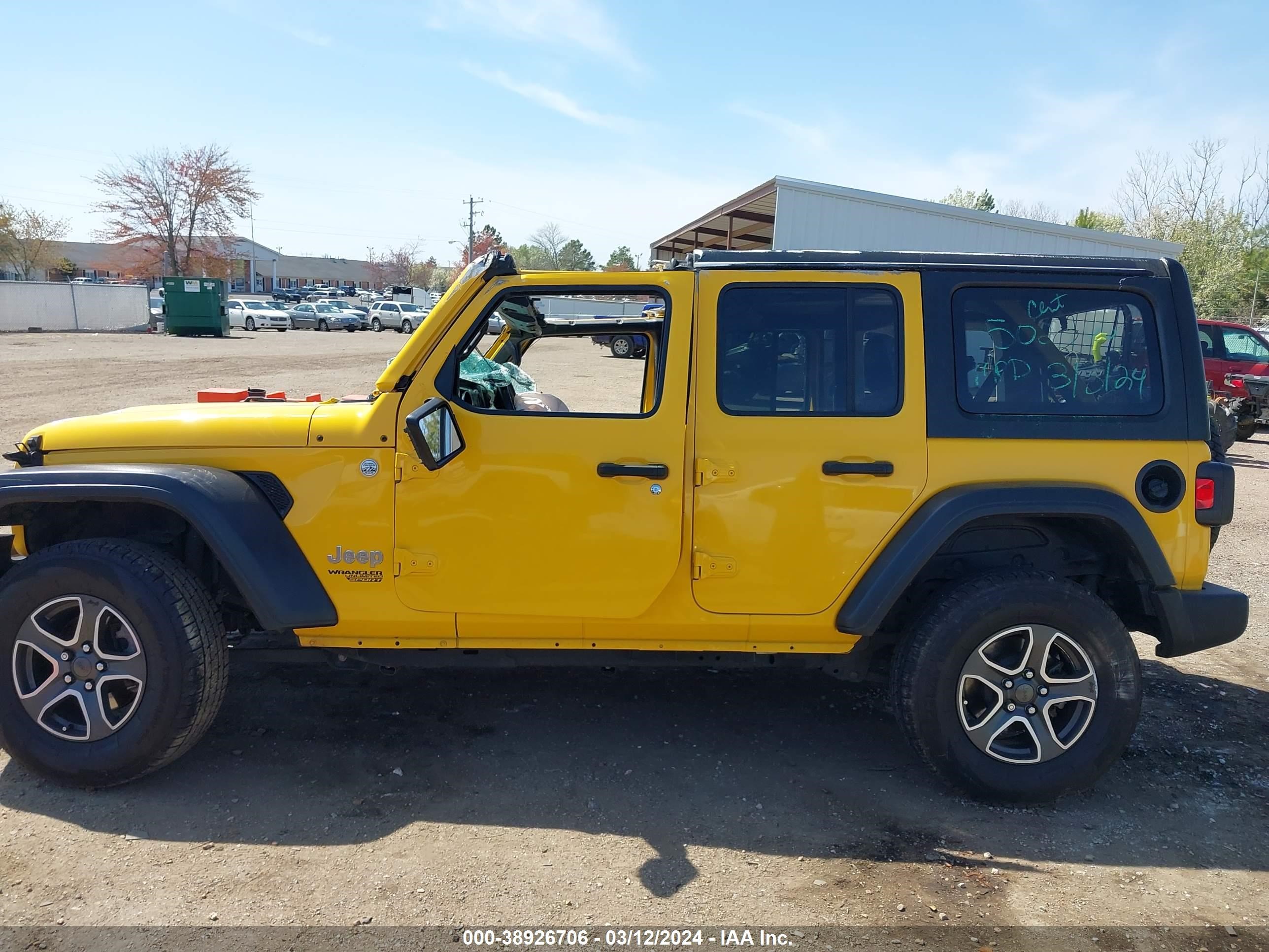 2021 Jeep Wrangler Unlimited Sport S 4X4 vin: 1C4HJXDN9MW502166