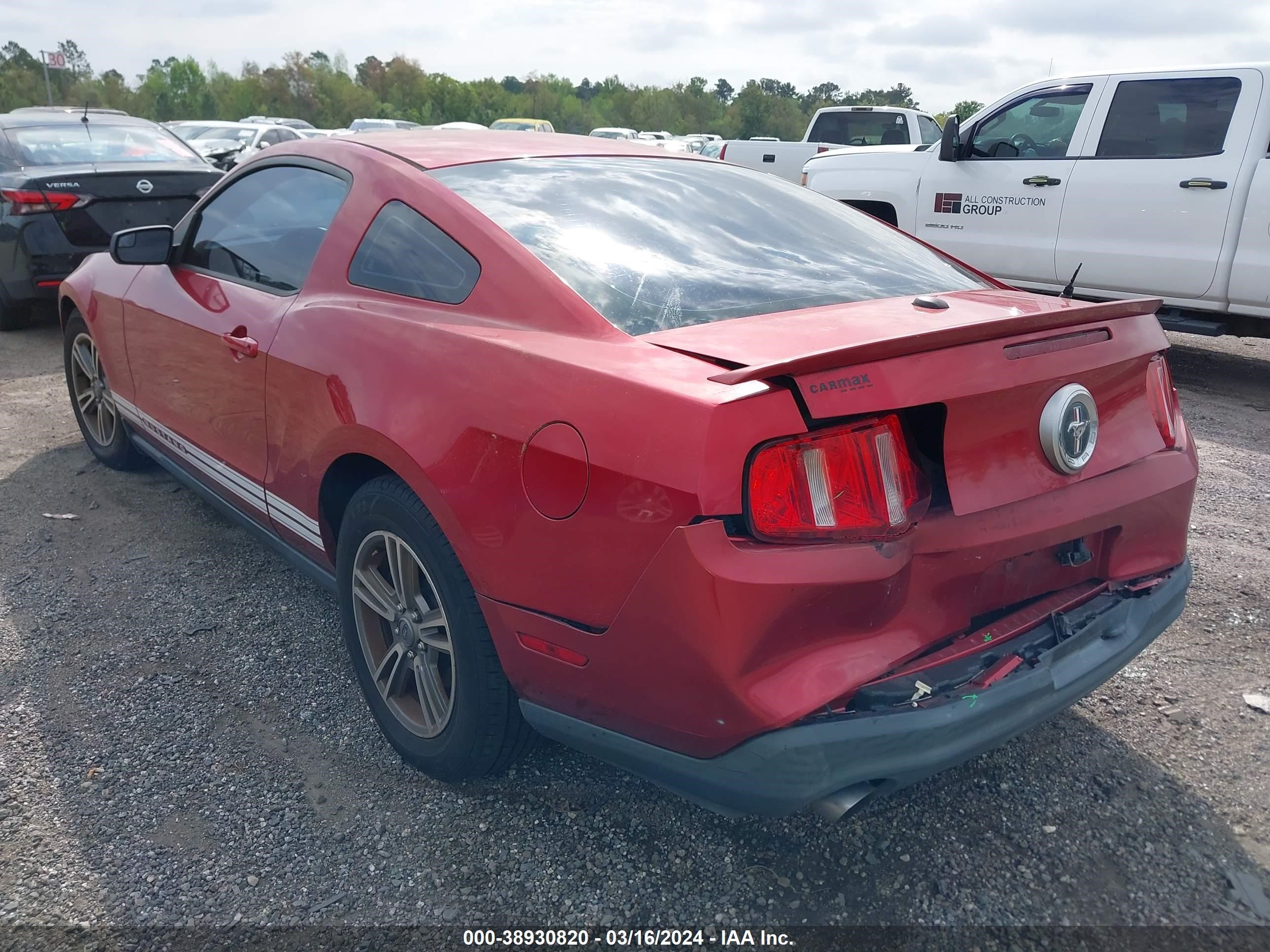 2012 Ford Mustang V6 Premium vin: 1ZVBP8AM8C5226814