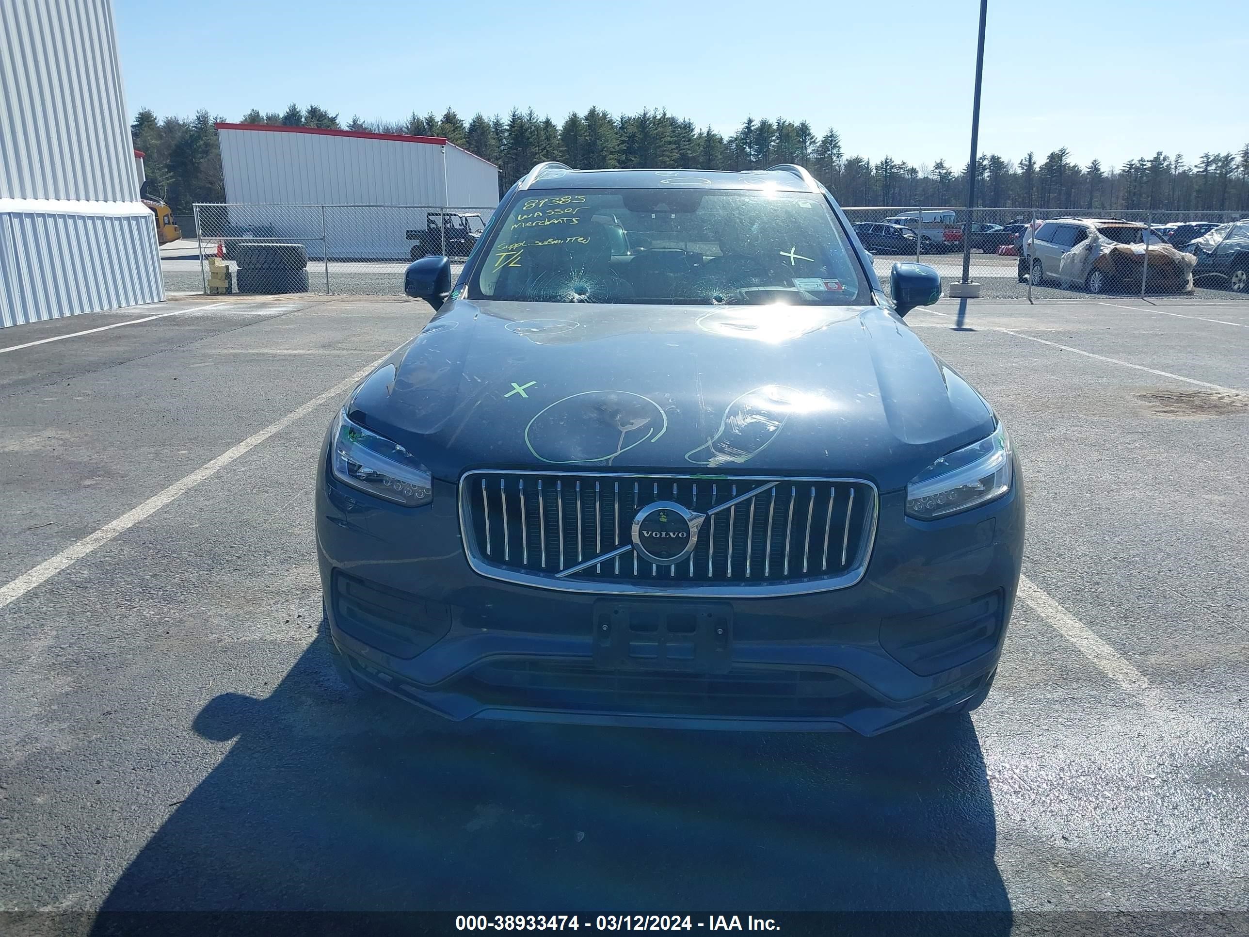 2022 Volvo Xc90 T6 Momentum 7 Passenger vin: YV4A22PK6N1830790