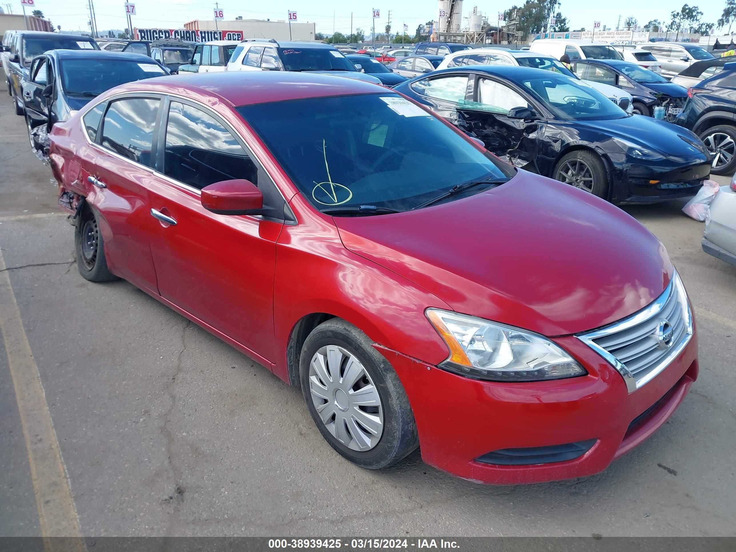 2013 Nissan Sentra Sv vin: 3N1AB7AP6DL732325