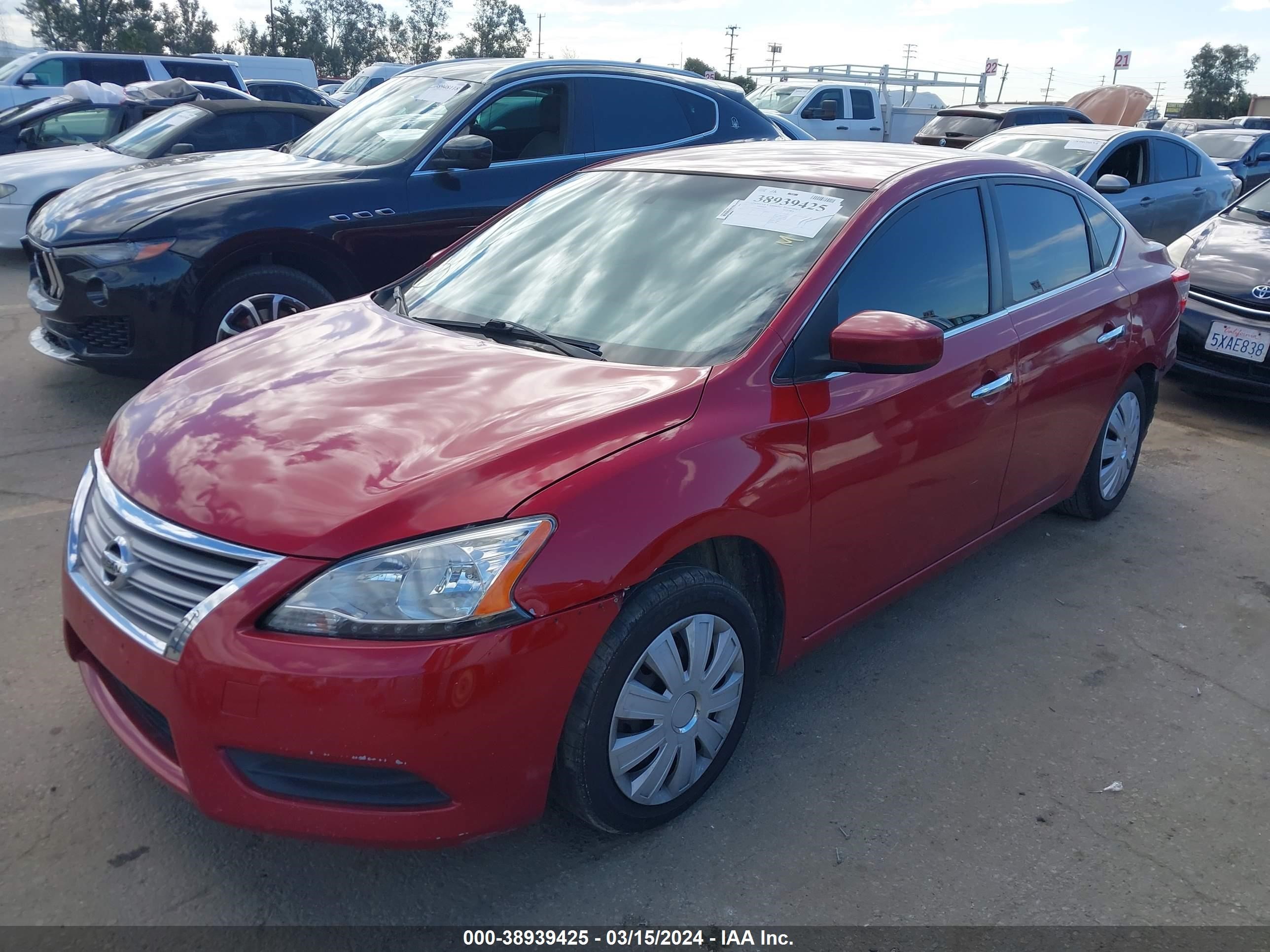 2013 Nissan Sentra Sv vin: 3N1AB7AP6DL732325