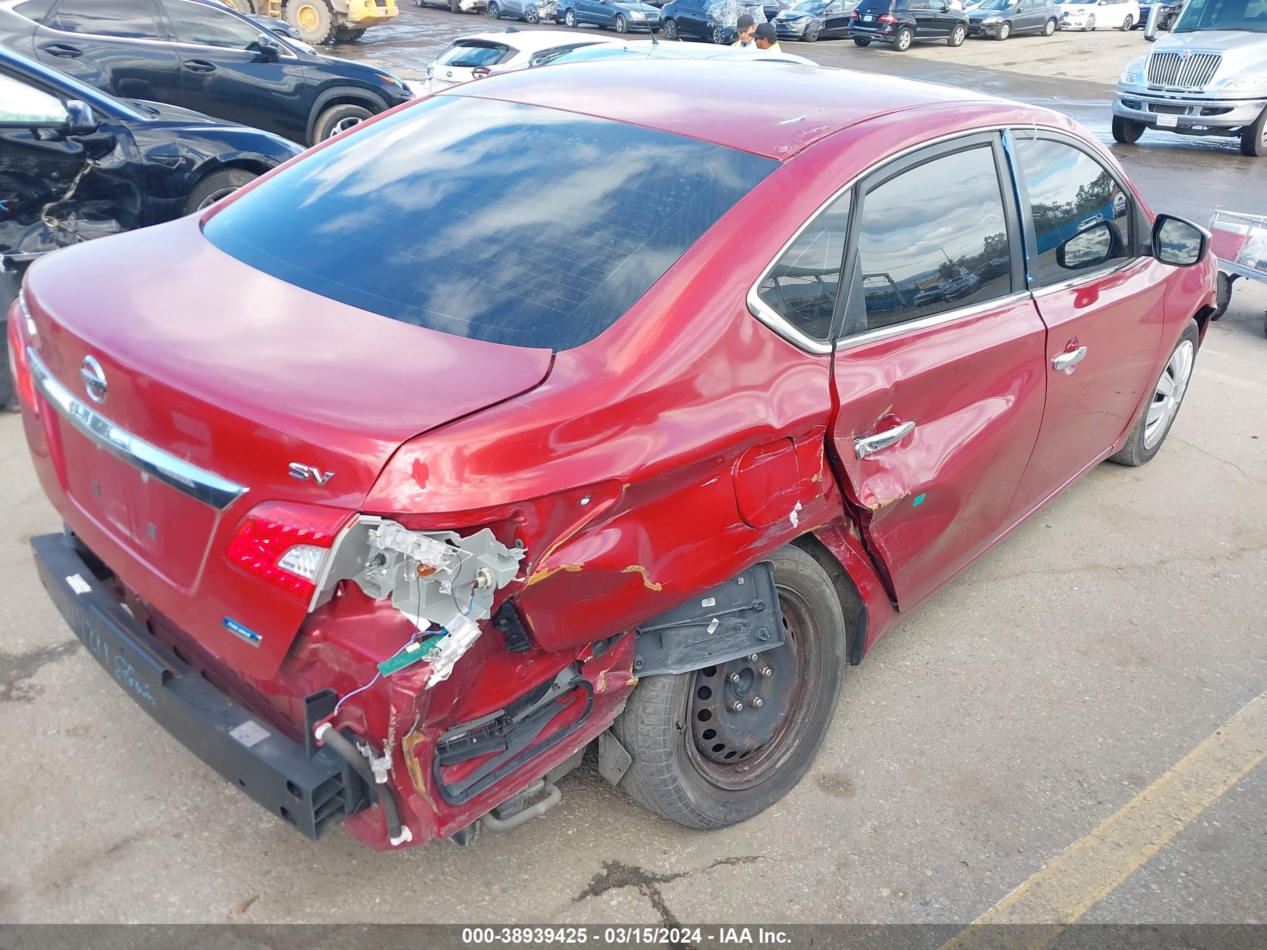 2013 Nissan Sentra Sv vin: 3N1AB7AP6DL732325