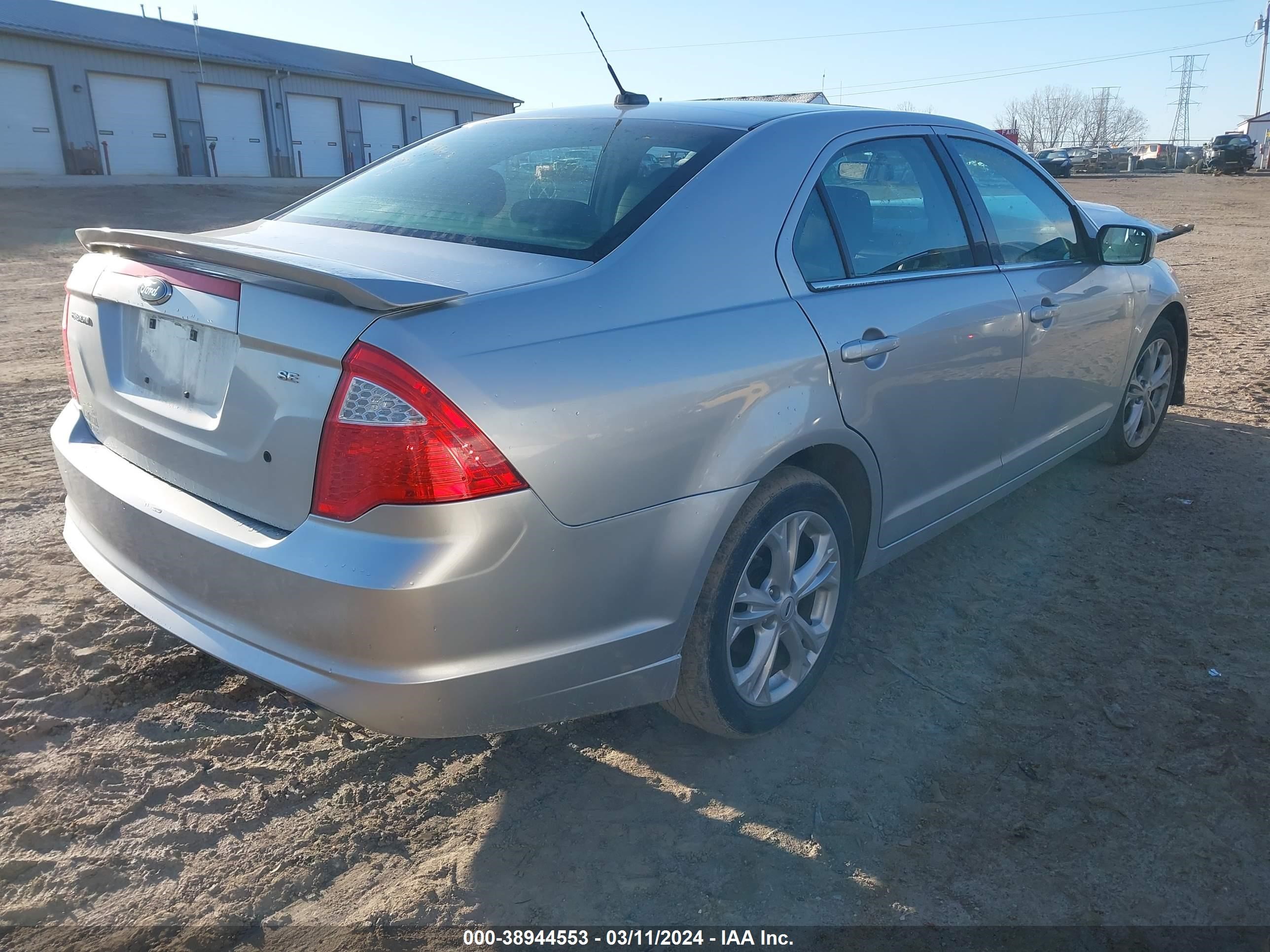 2012 Ford Fusion Se vin: 3FAHP0HA1CR229907