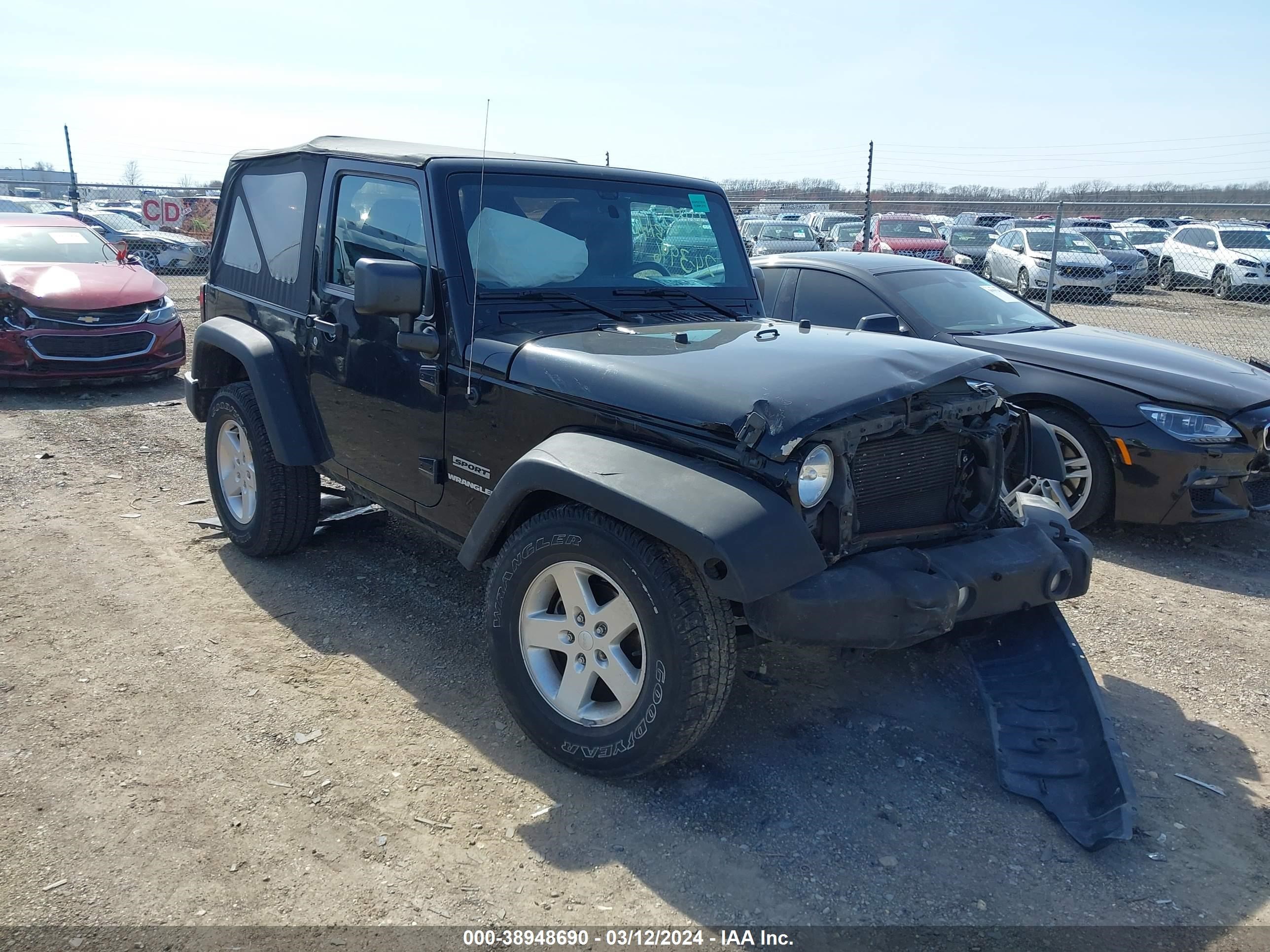 2016 Jeep Wrangler Sport vin: 1C4GJWAG3GL262601