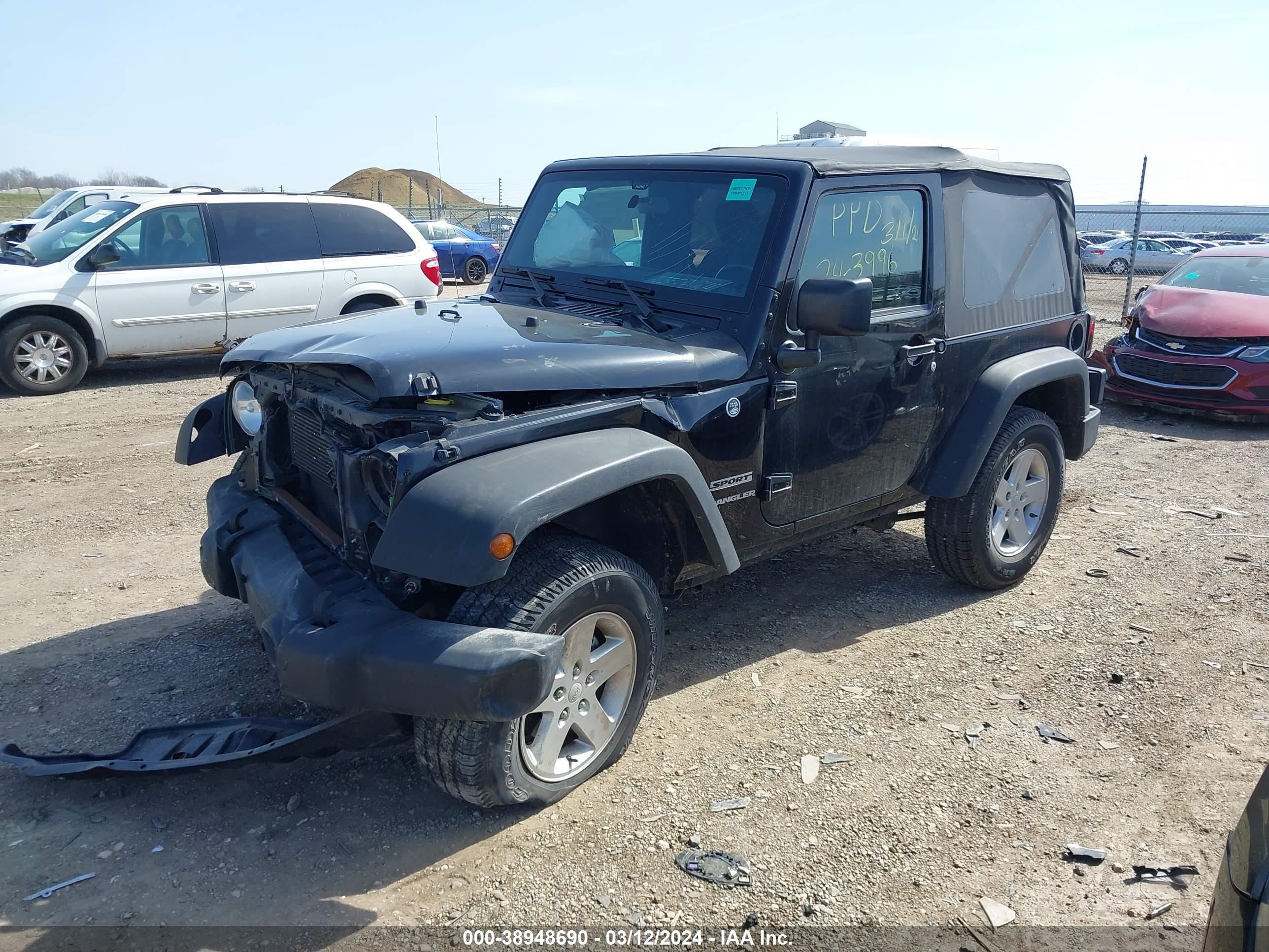 2016 Jeep Wrangler Sport vin: 1C4GJWAG3GL262601