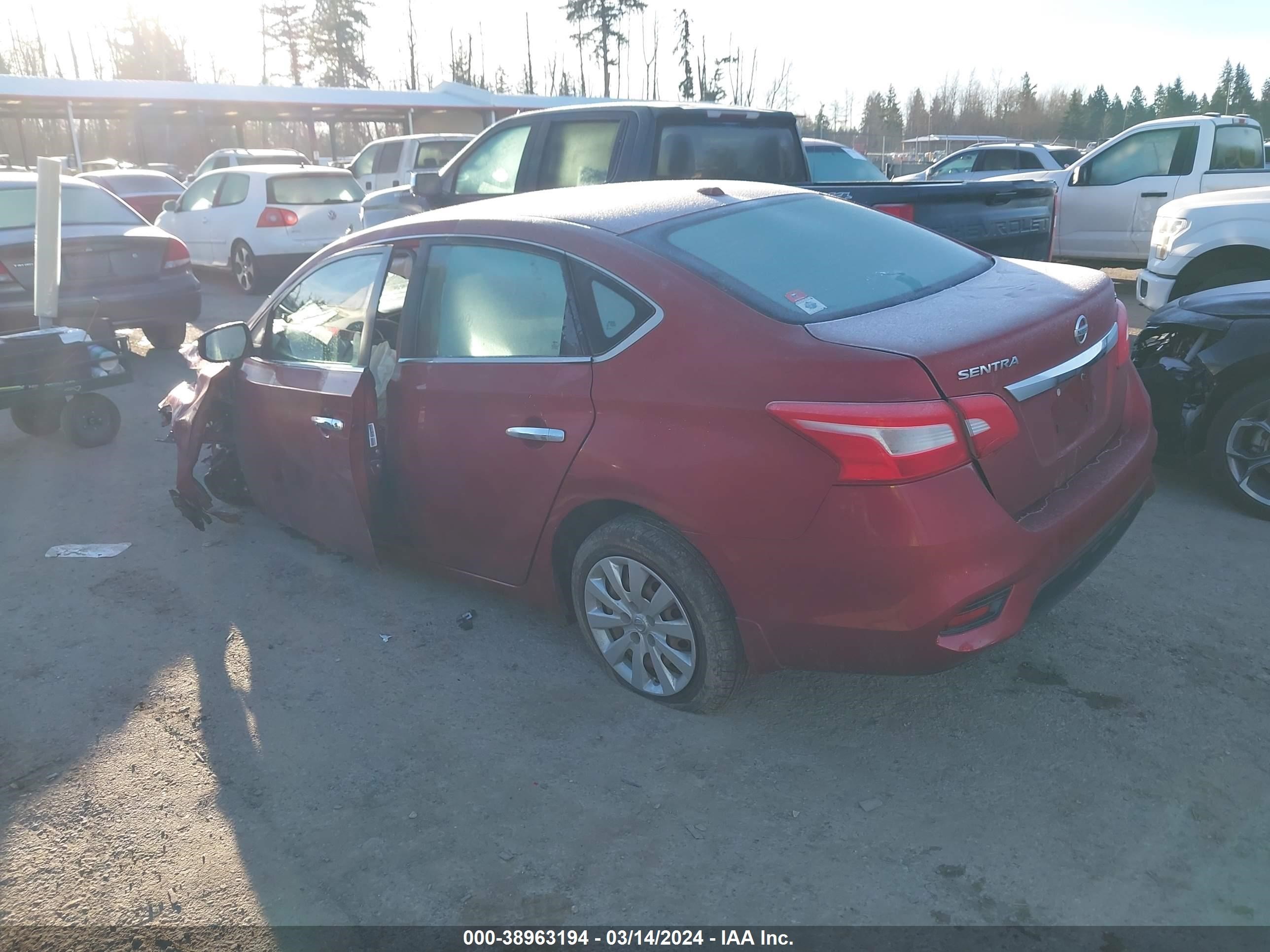 2016 Nissan Sentra Sv vin: 3N1AB7AP2GY308454