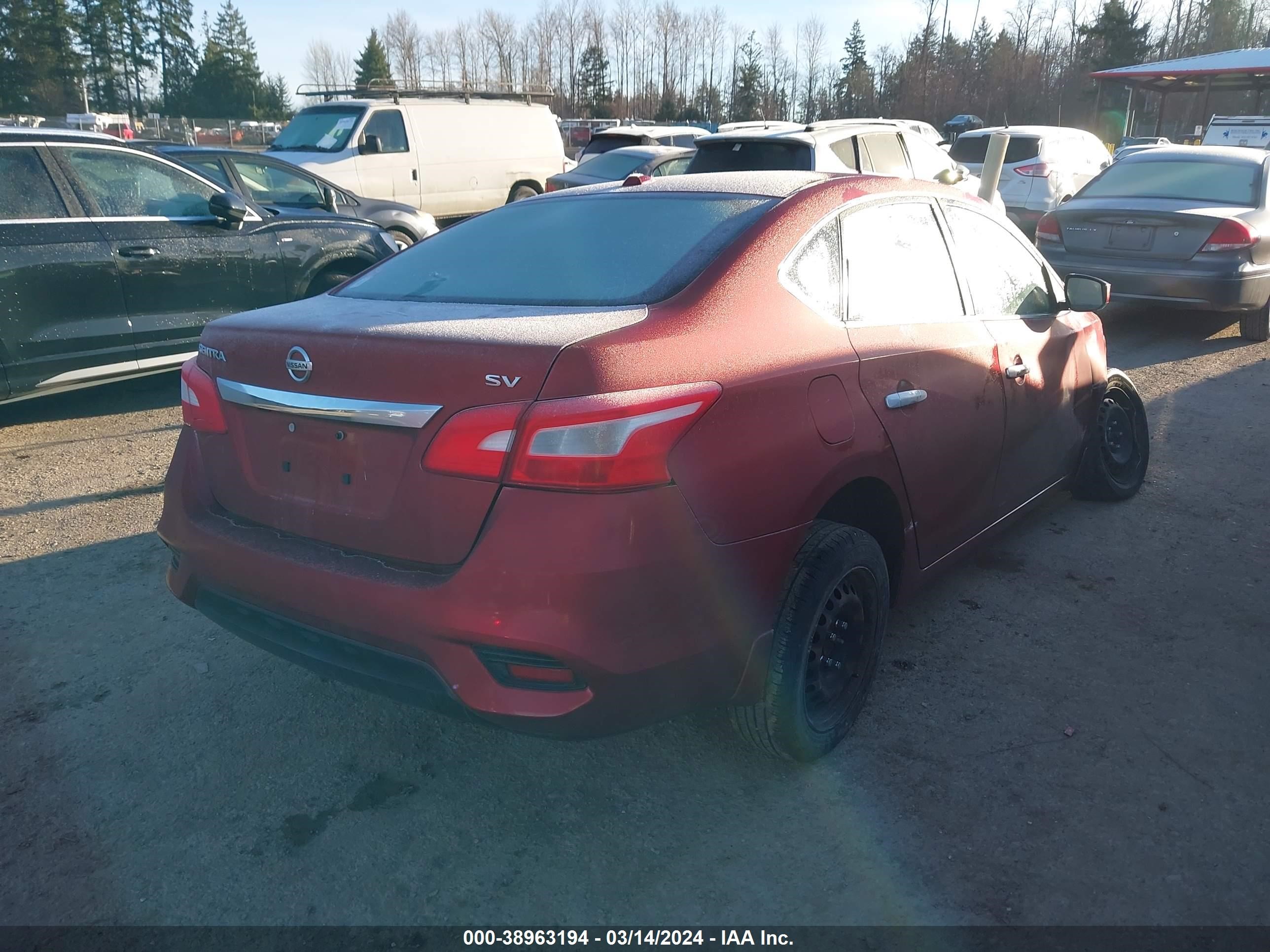 2016 Nissan Sentra Sv vin: 3N1AB7AP2GY308454