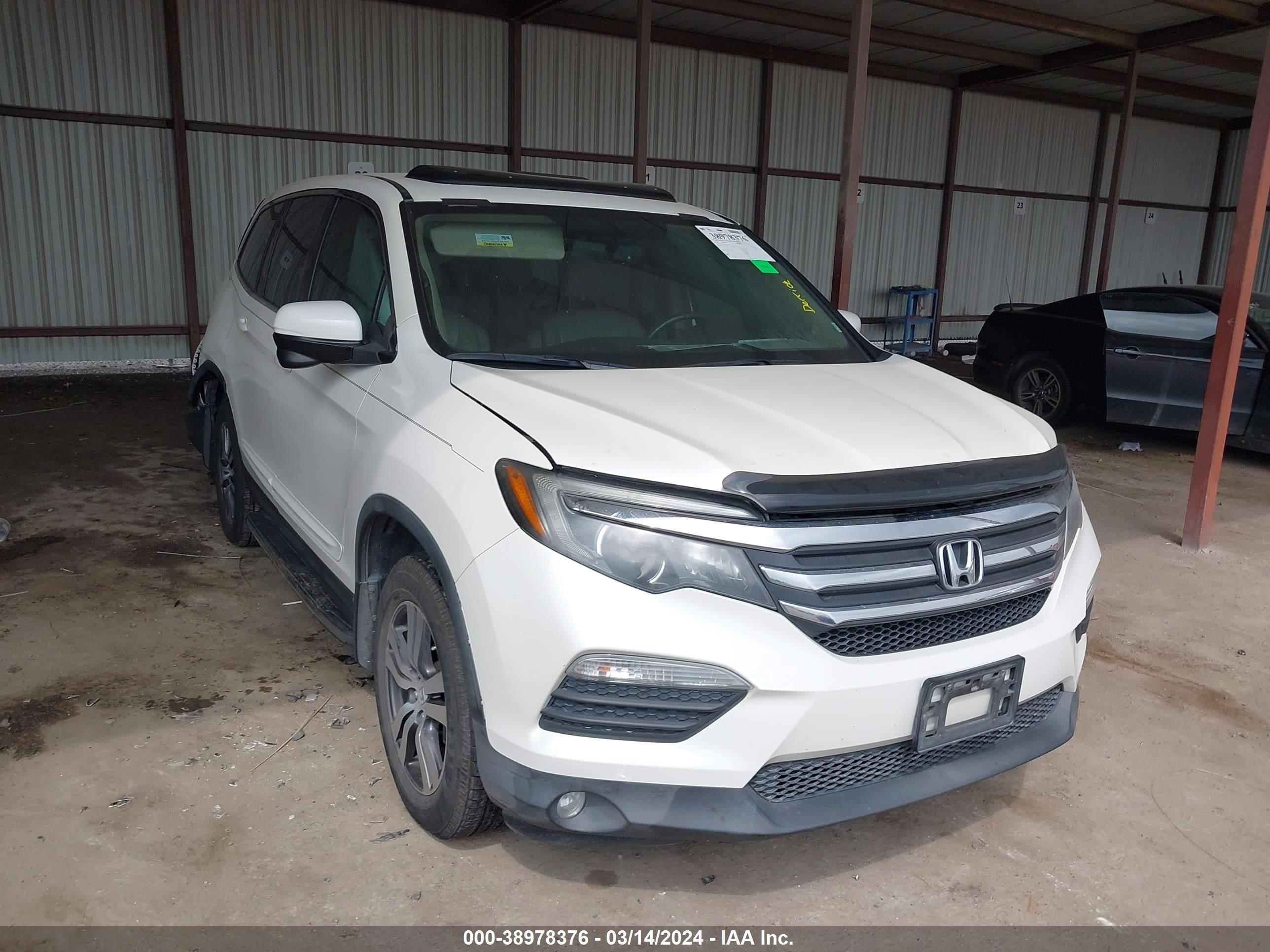 2016 Honda Pilot Ex-L vin: 5FNYF6H79GB120302