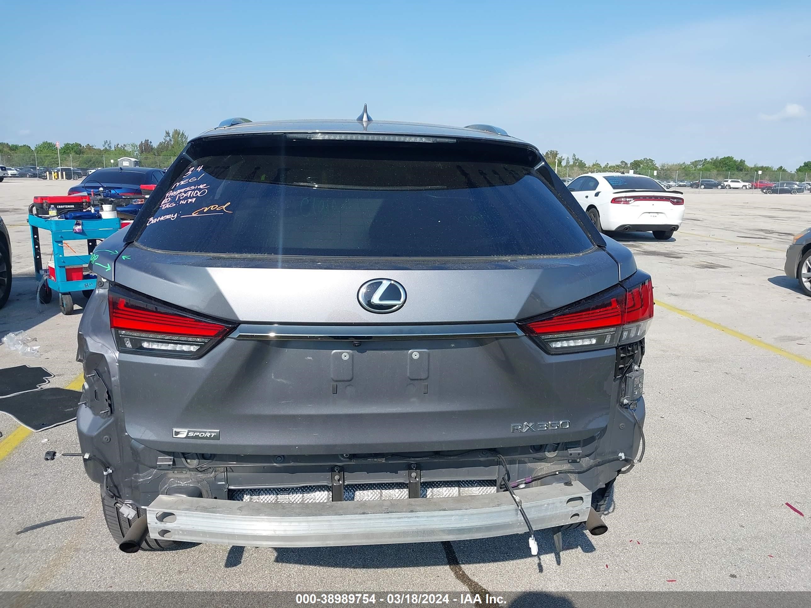 2022 Lexus Rx 350 F Sport Handling vin: 2T2YZMDAXNC321197