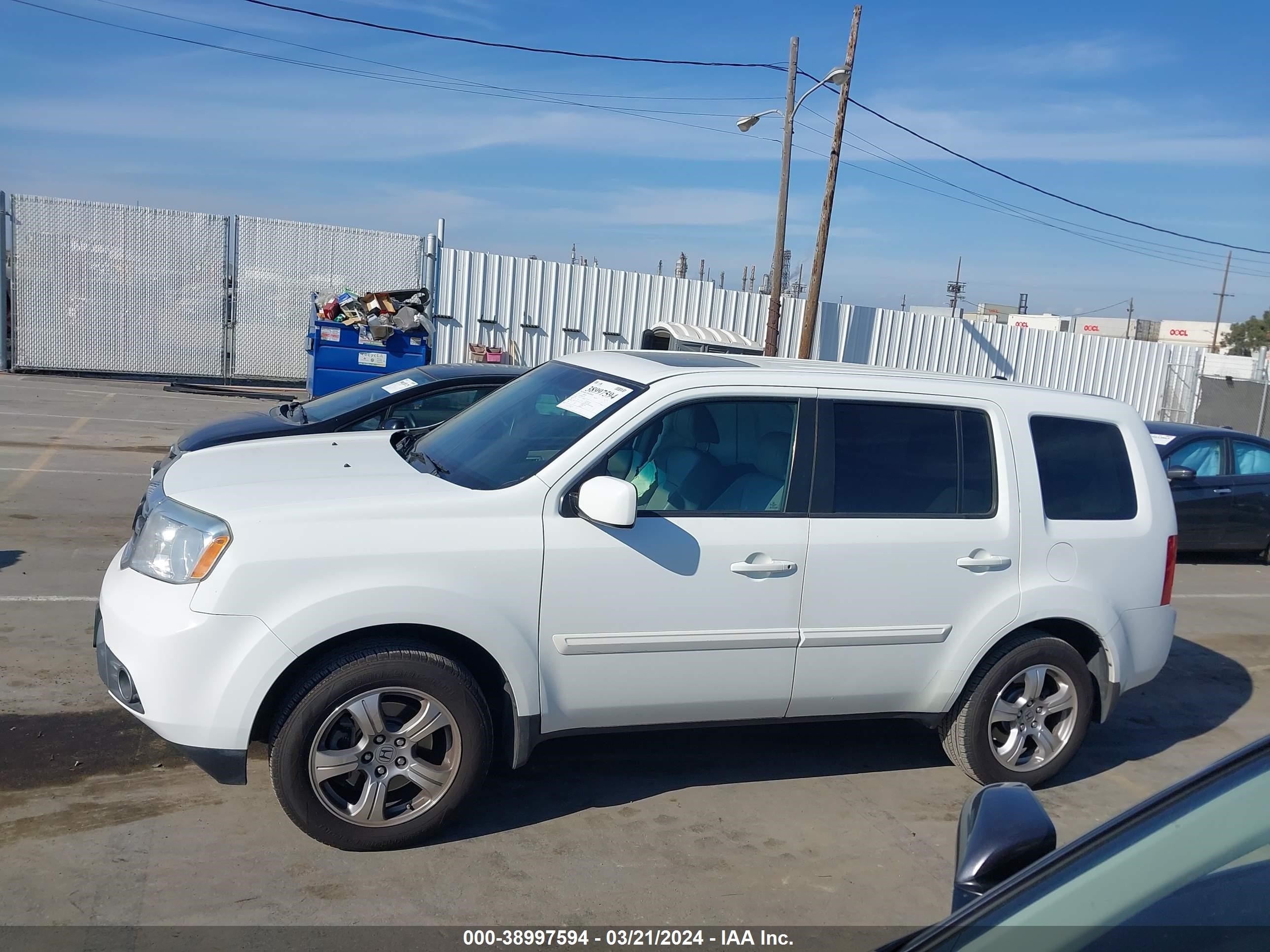 2015 Honda Pilot Ex-L vin: 5FNYF3H58FB012779