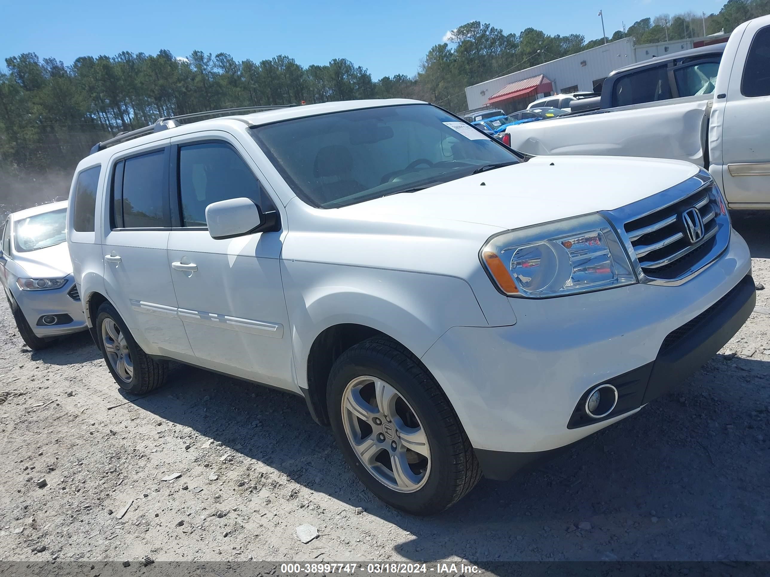 2013 Honda Pilot Ex-L vin: 5FNYF3H5XDB028513