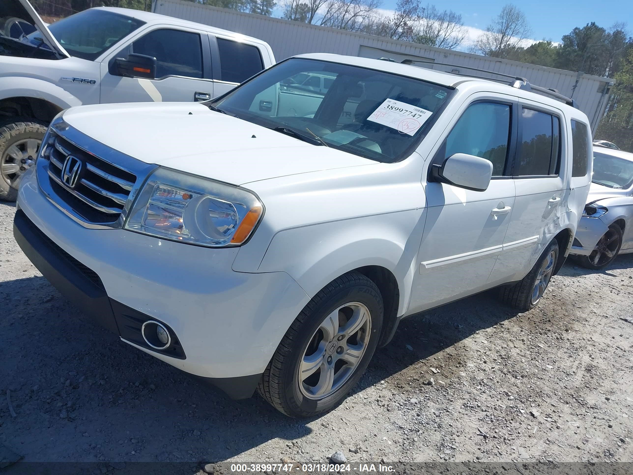 2013 Honda Pilot Ex-L vin: 5FNYF3H5XDB028513