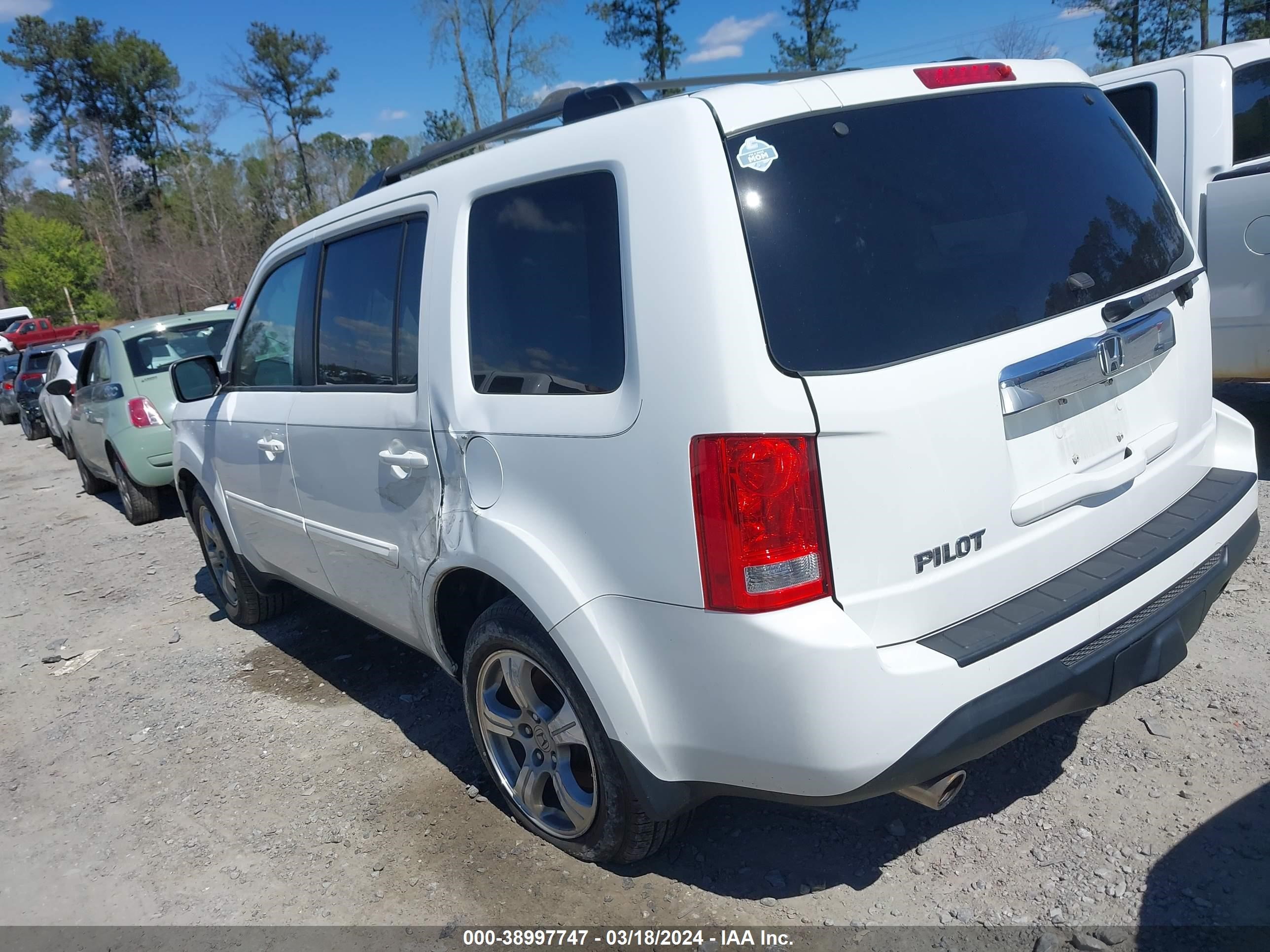 2013 Honda Pilot Ex-L vin: 5FNYF3H5XDB028513