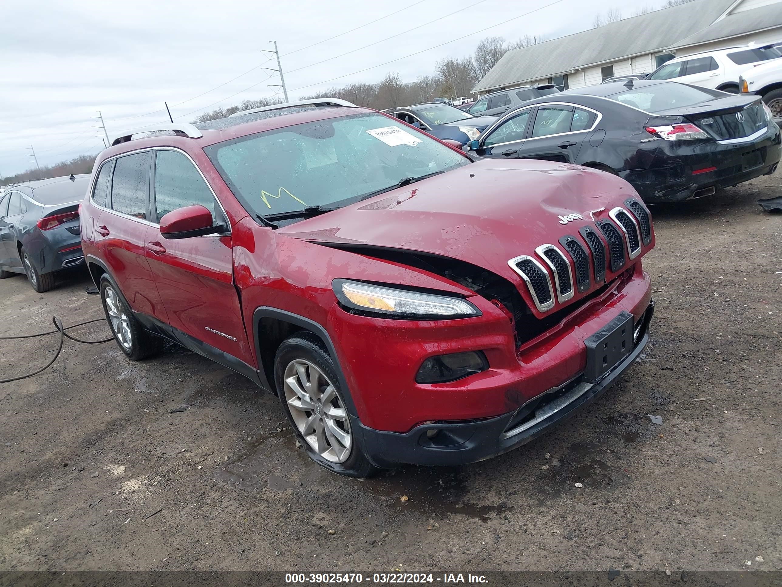 2016 Jeep Cherokee Limited vin: 1C4PJMDSXGW209400