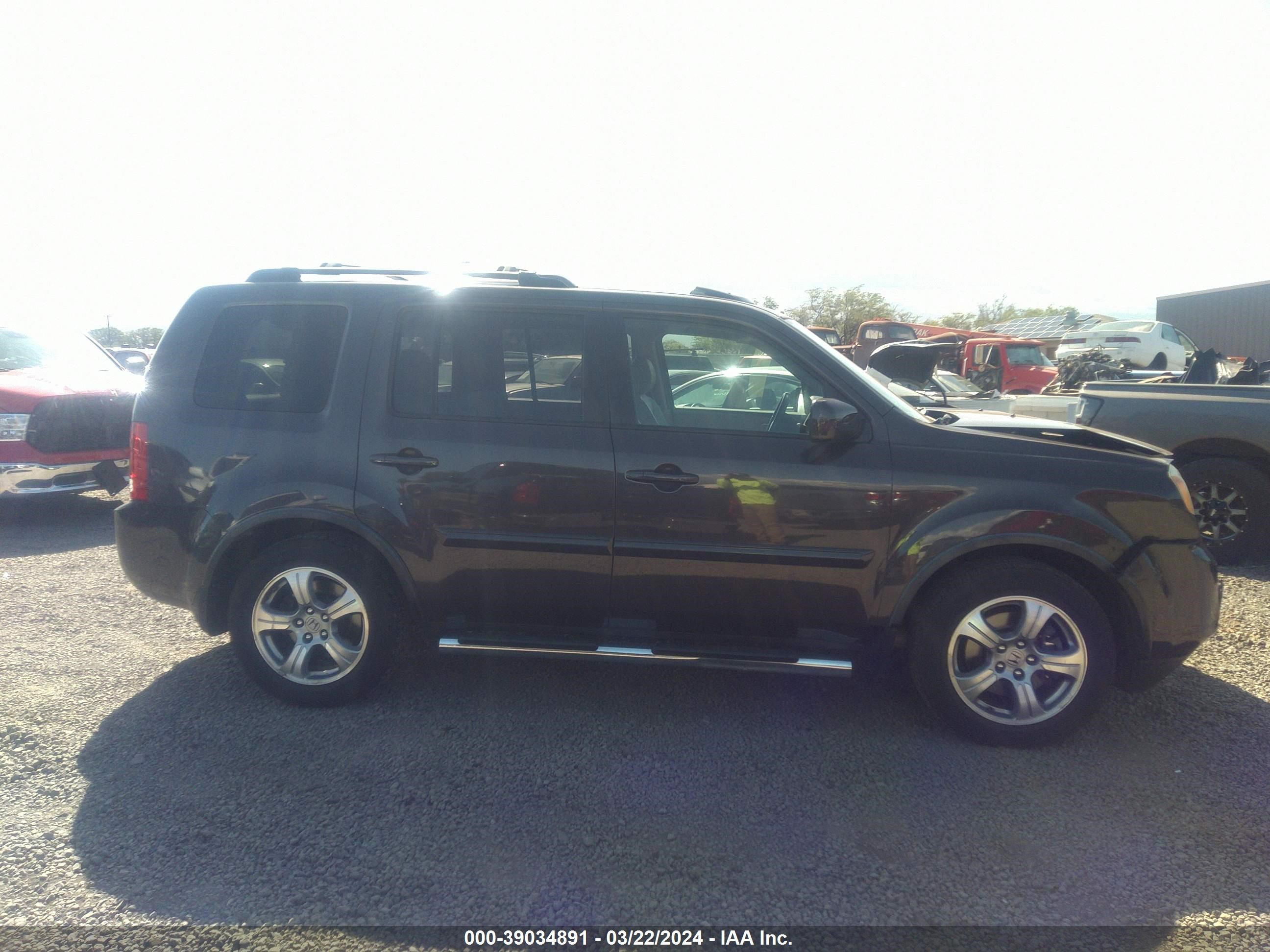 2013 Honda Pilot Ex-L vin: 5FNYF4H59DB040609