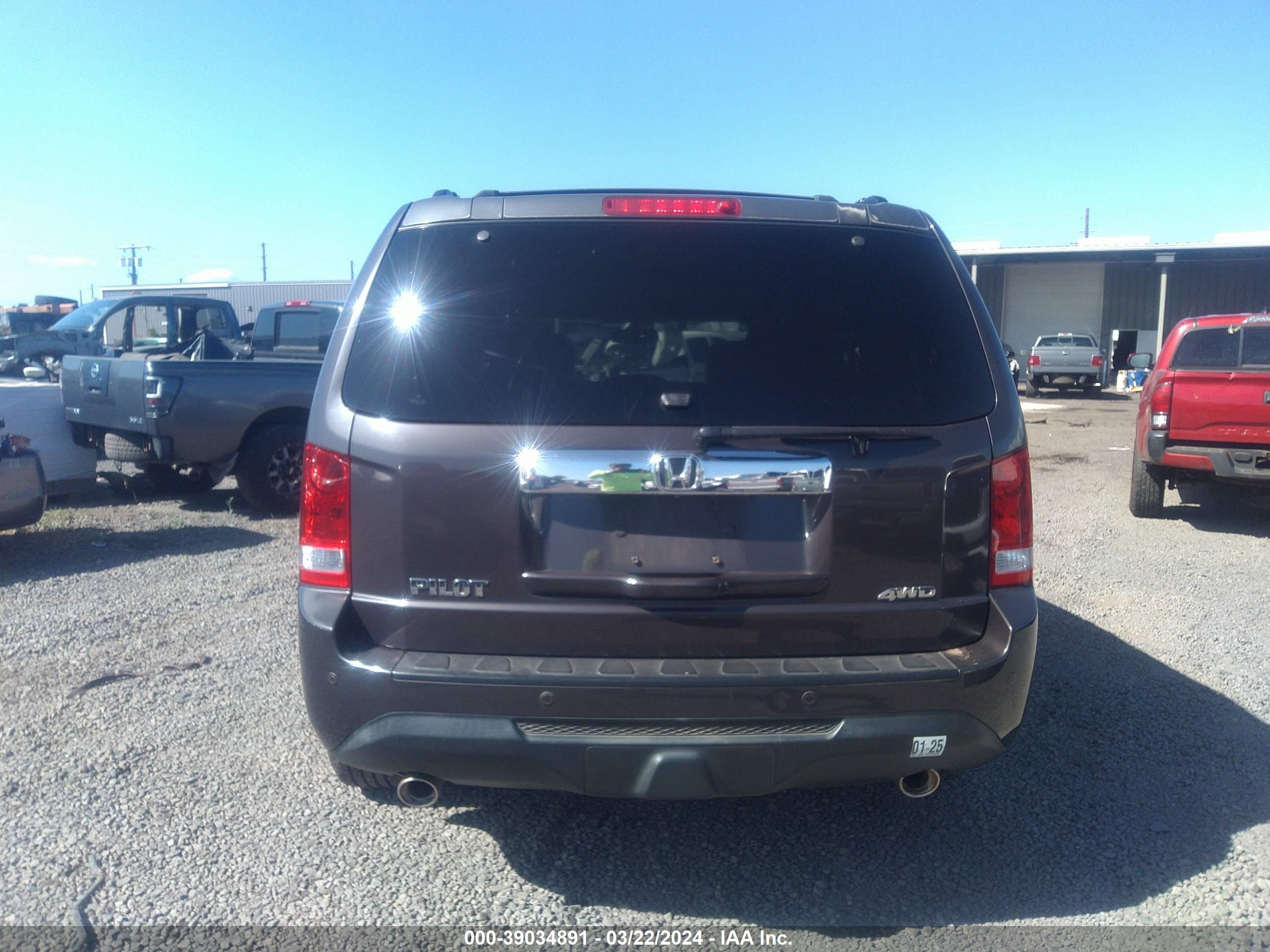 2013 Honda Pilot Ex-L vin: 5FNYF4H59DB040609