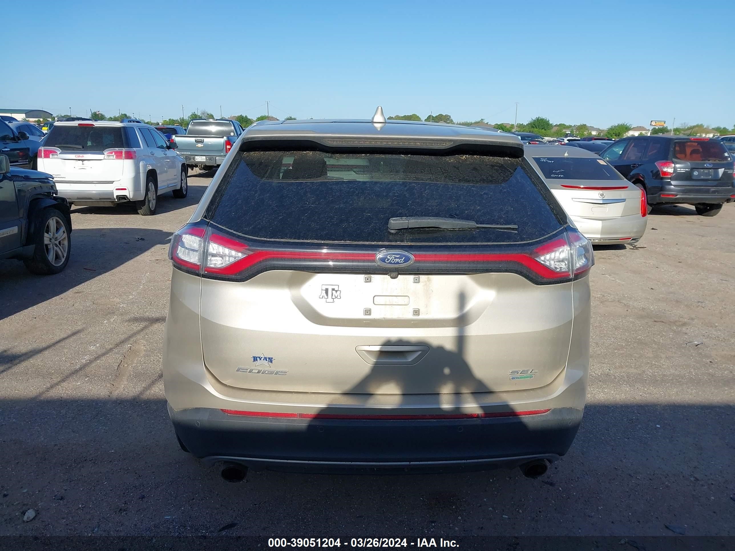 2018 Ford Edge Sel vin: 2FMPK3J95JBC00455