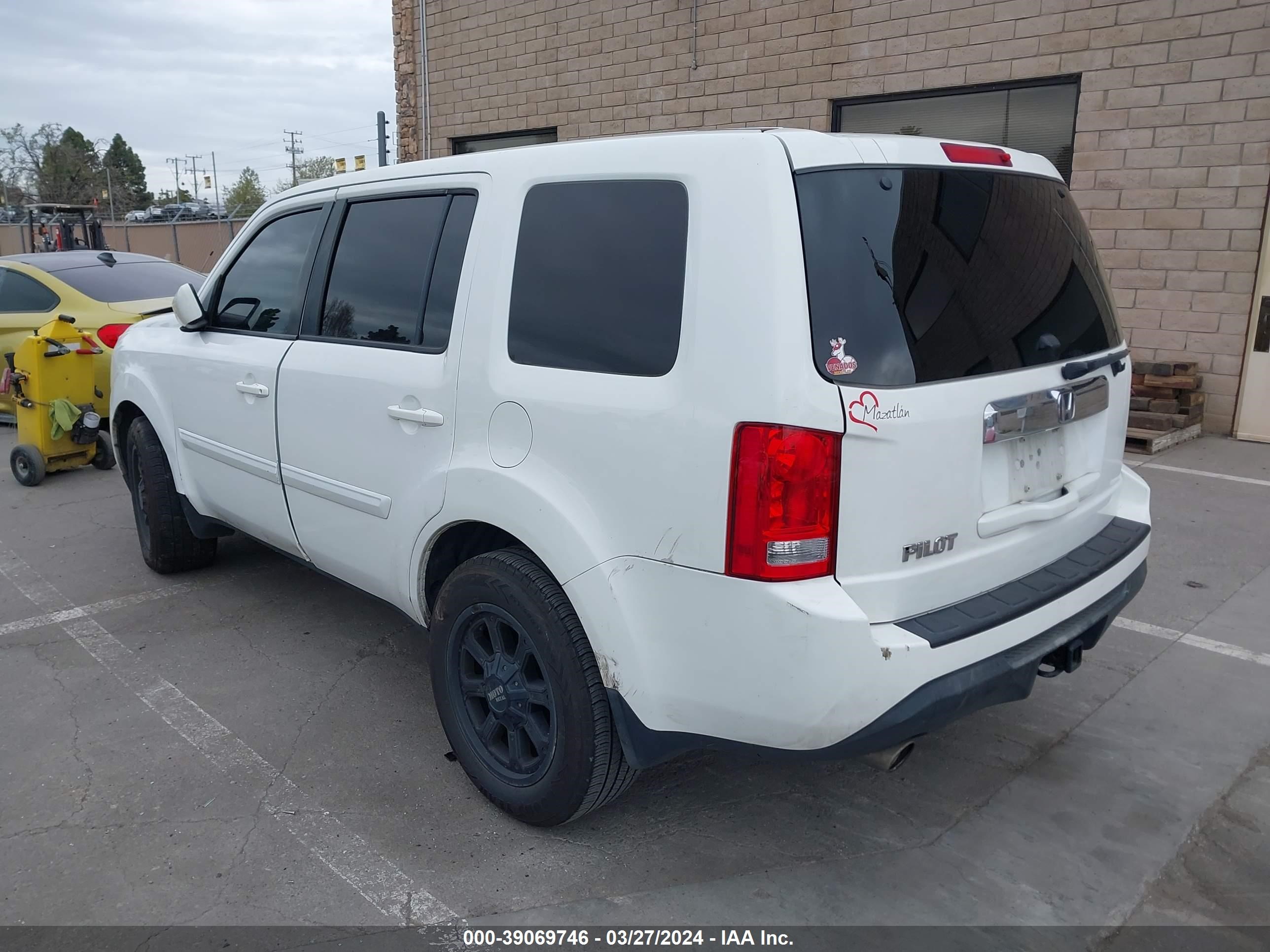 2014 Honda Pilot Ex-L vin: 5FNYF3H58EB021433