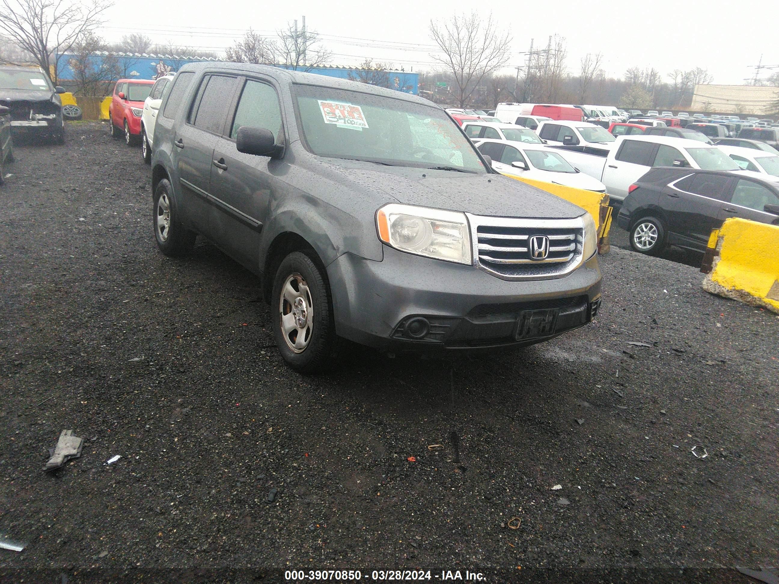 2012 Honda Pilot Lx vin: 5FNYF4H25CB001648