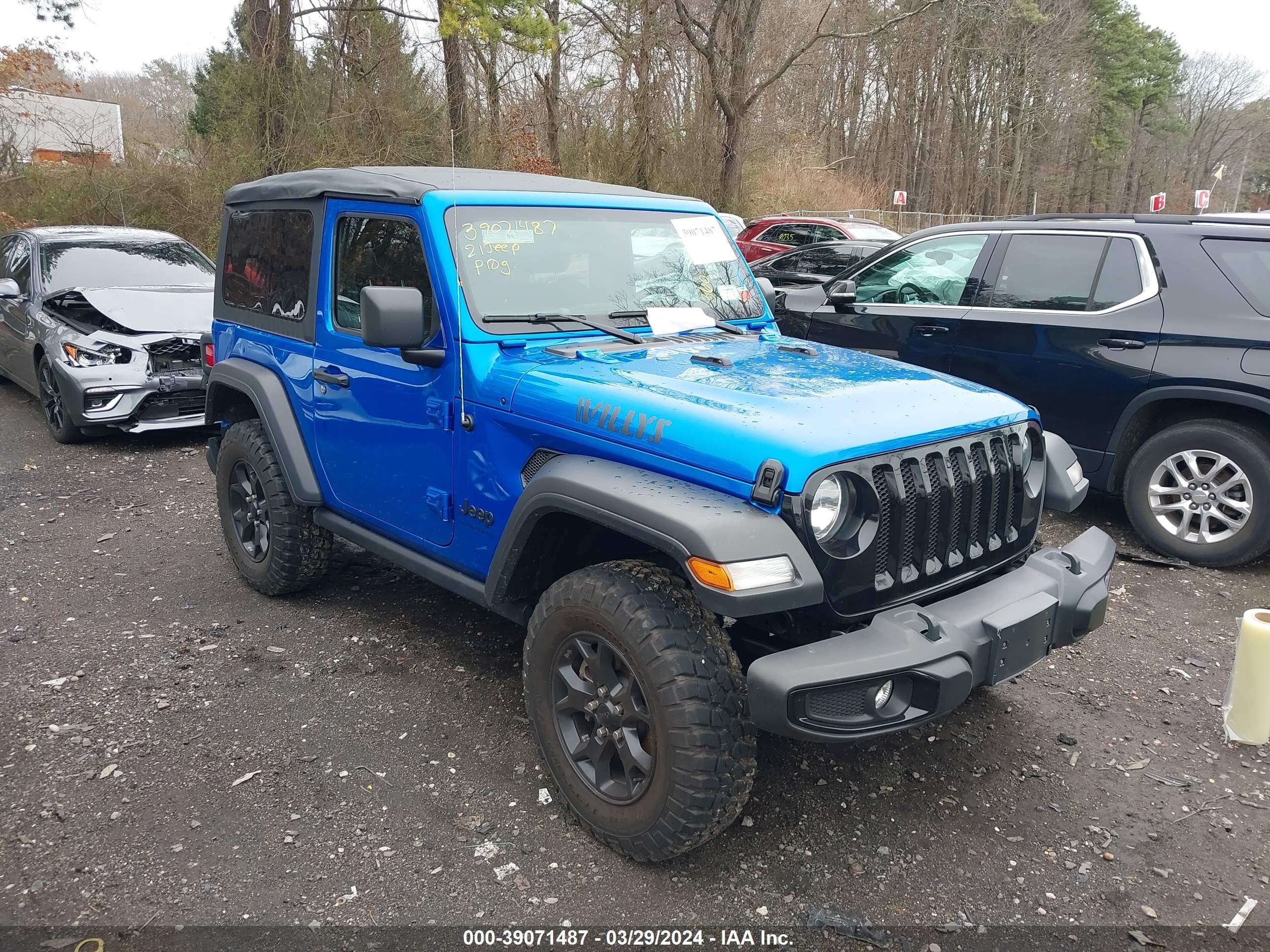 2021 Jeep Wrangler Willys Sport 4X4 vin: 1C4GJXAG6MW801051