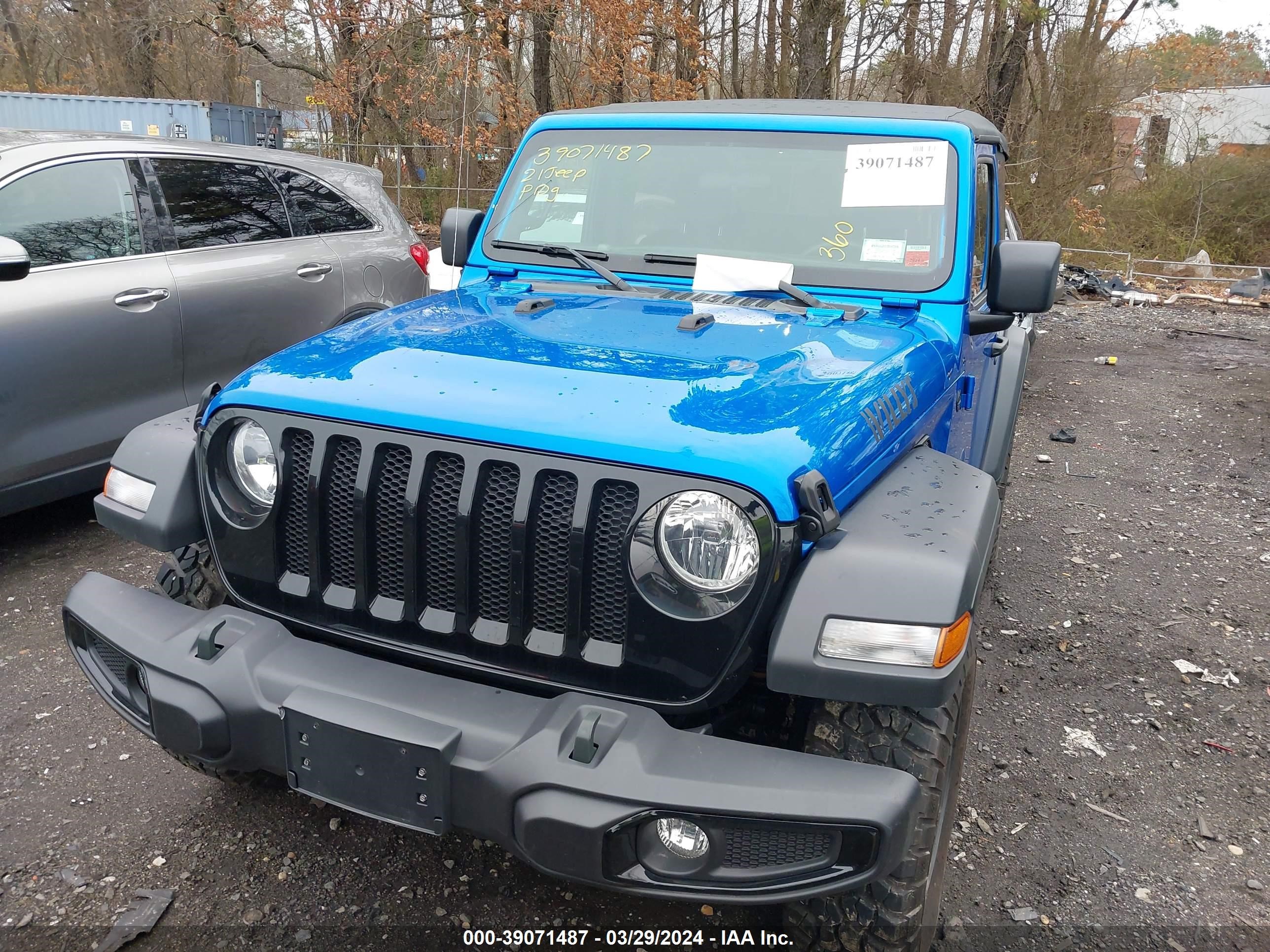 2021 Jeep Wrangler Willys Sport 4X4 vin: 1C4GJXAG6MW801051