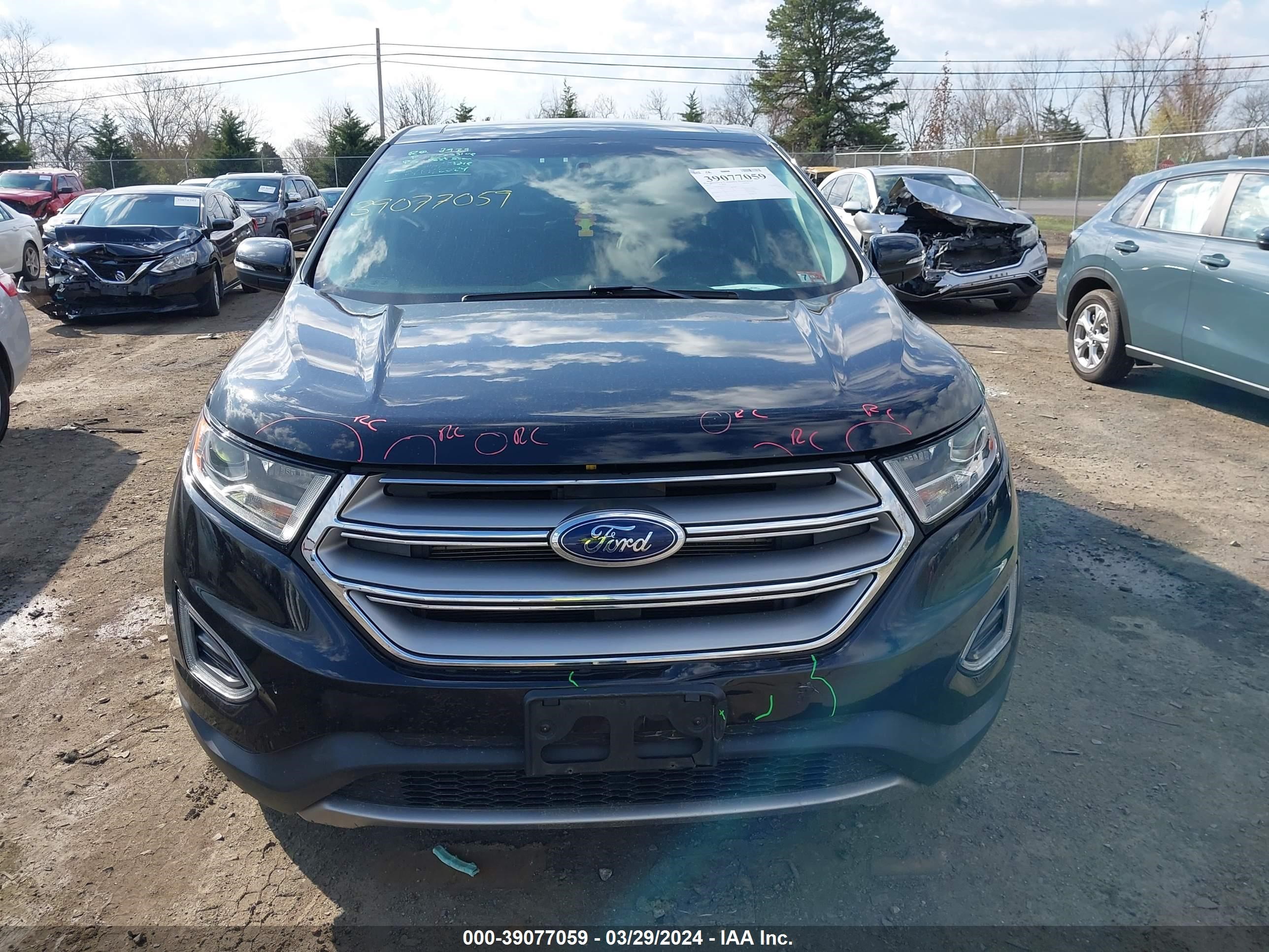 2017 Ford Edge Titanium vin: 2FMPK4K80HBC41534