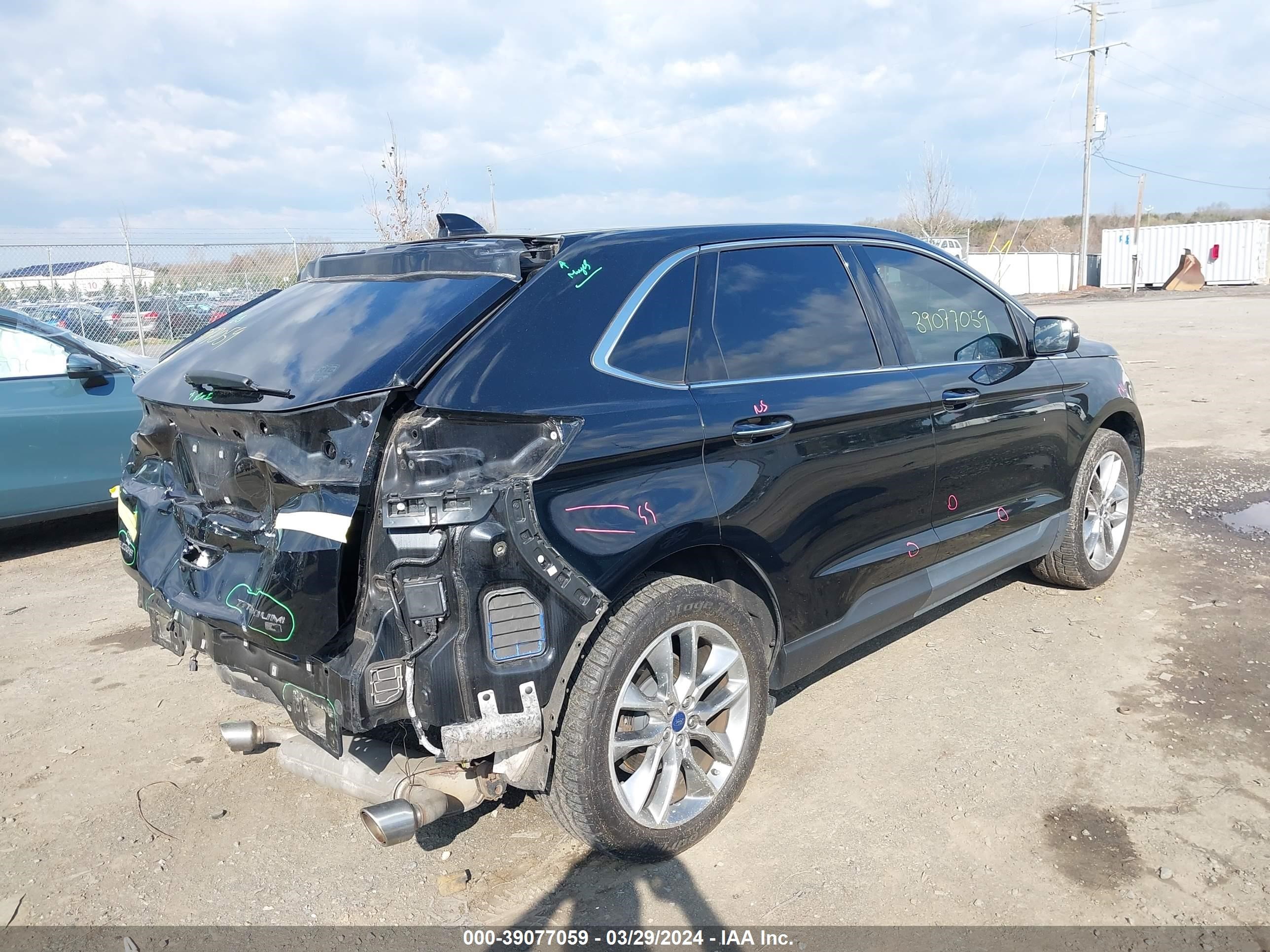 2017 Ford Edge Titanium vin: 2FMPK4K80HBC41534