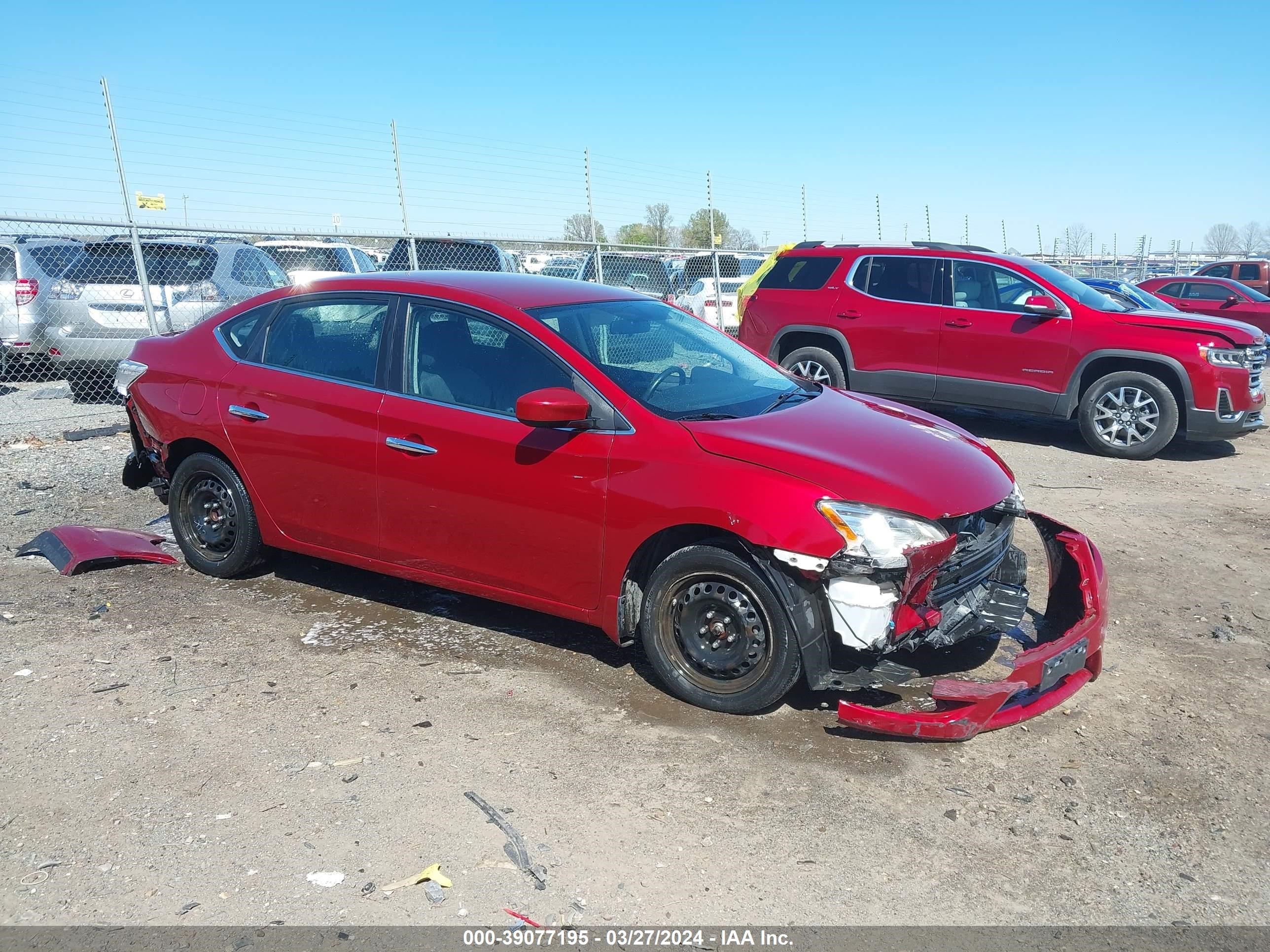 2015 Nissan Sentra Sv vin: 3N1AB7AP7FL693876