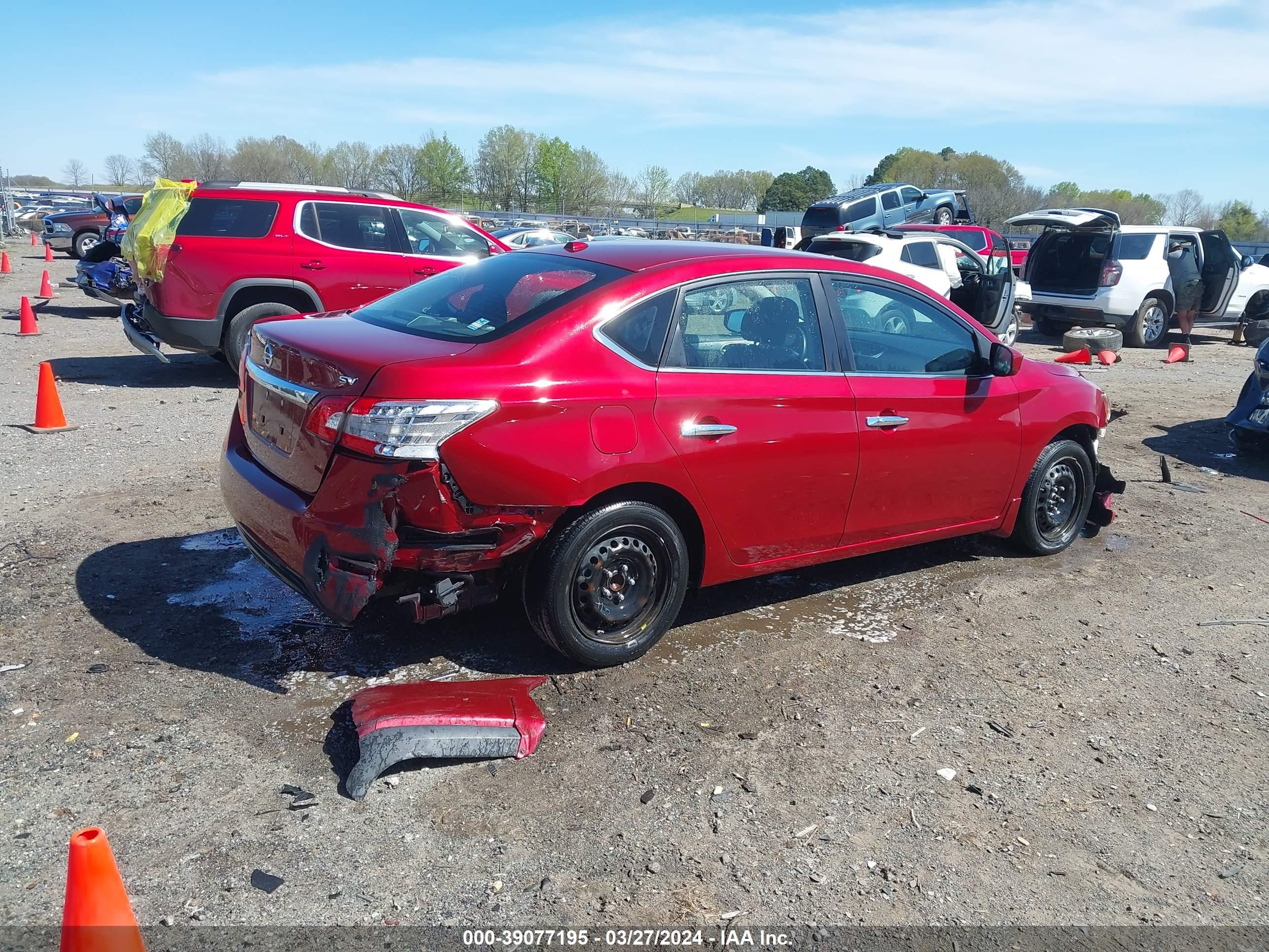 2015 Nissan Sentra Sv vin: 3N1AB7AP7FL693876