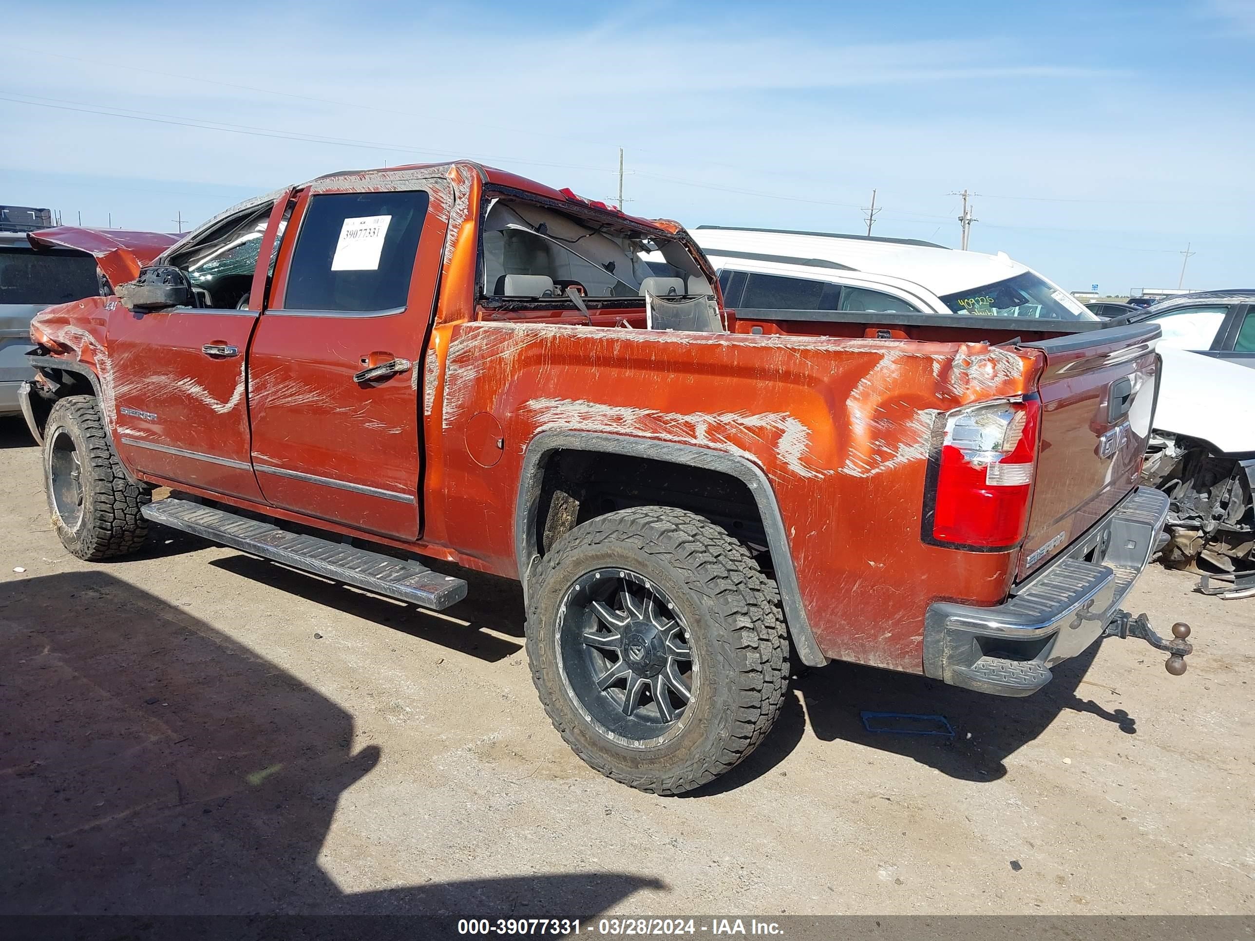 2015 GMC Sierra 1500 Slt vin: 3GTU2VEC8FG220017