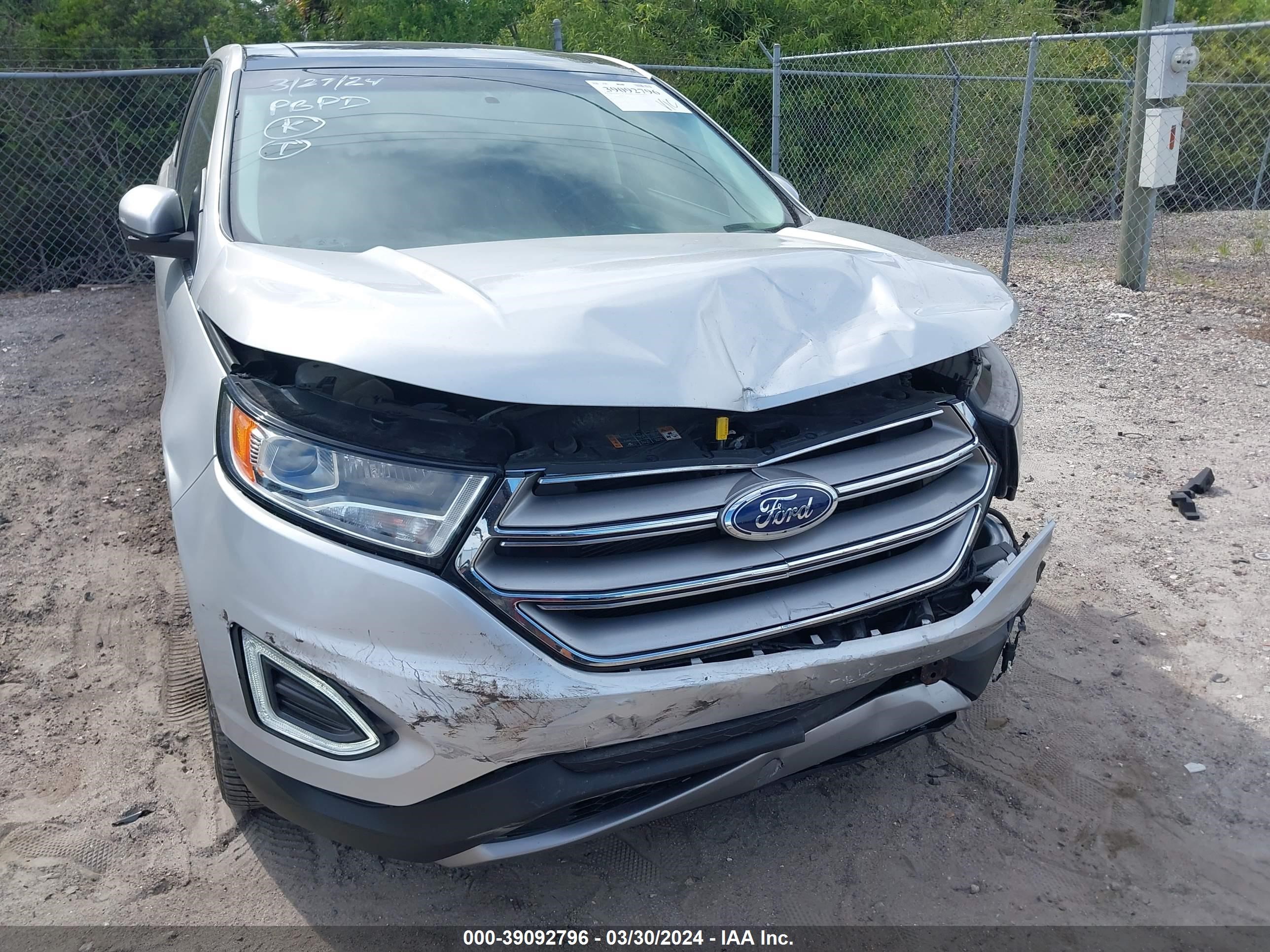 2017 Ford Edge Titanium vin: 2FMPK3K89HBC25083