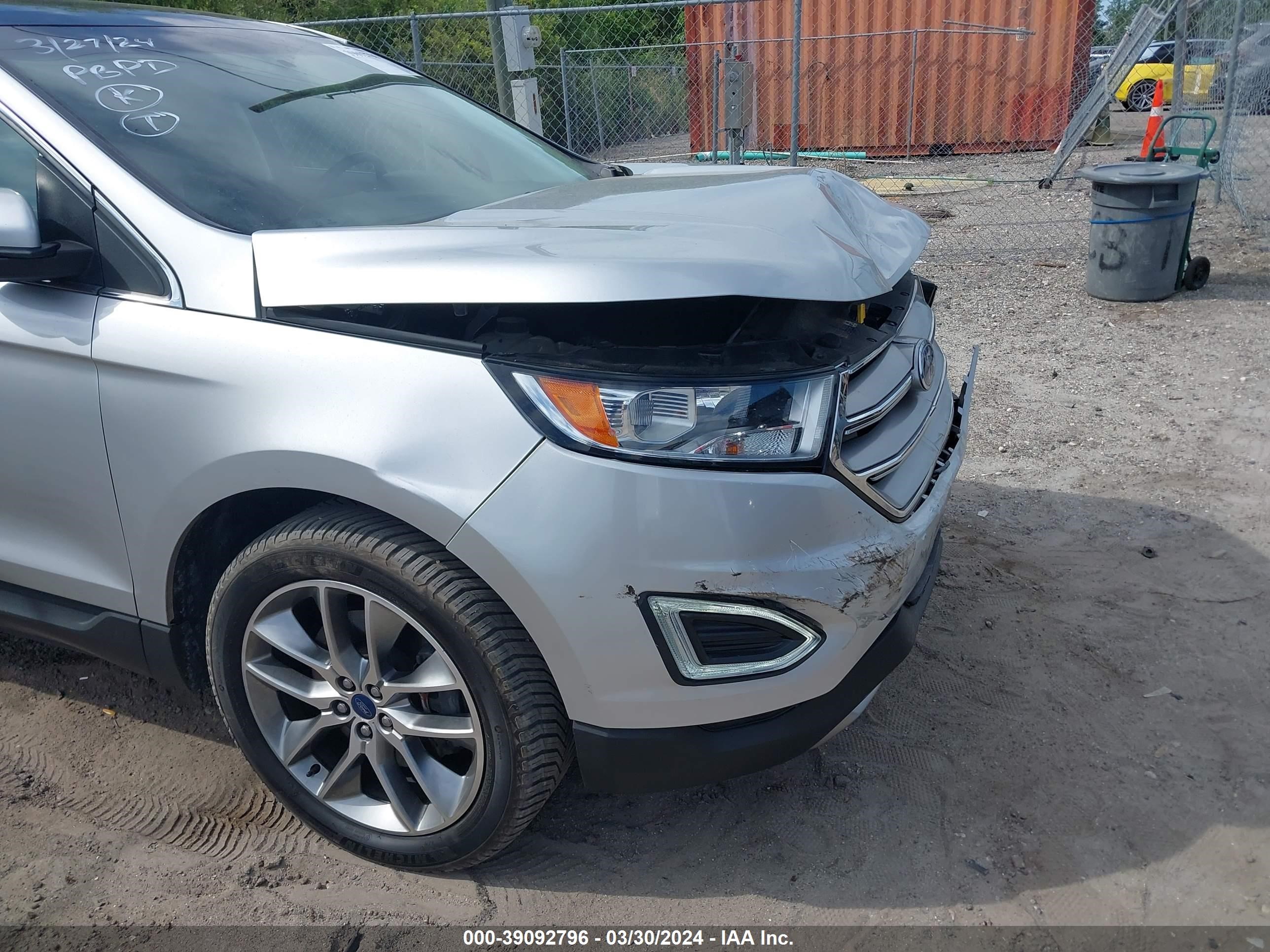 2017 Ford Edge Titanium vin: 2FMPK3K89HBC25083