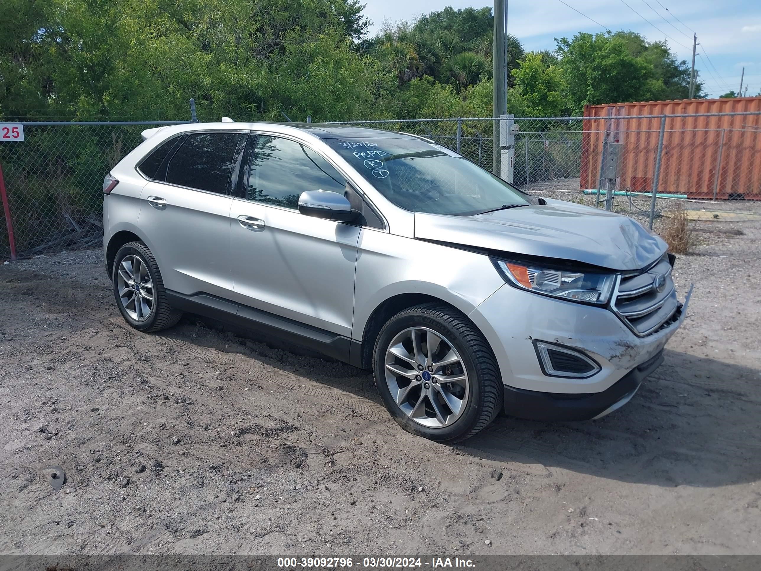 2017 Ford Edge Titanium vin: 2FMPK3K89HBC25083