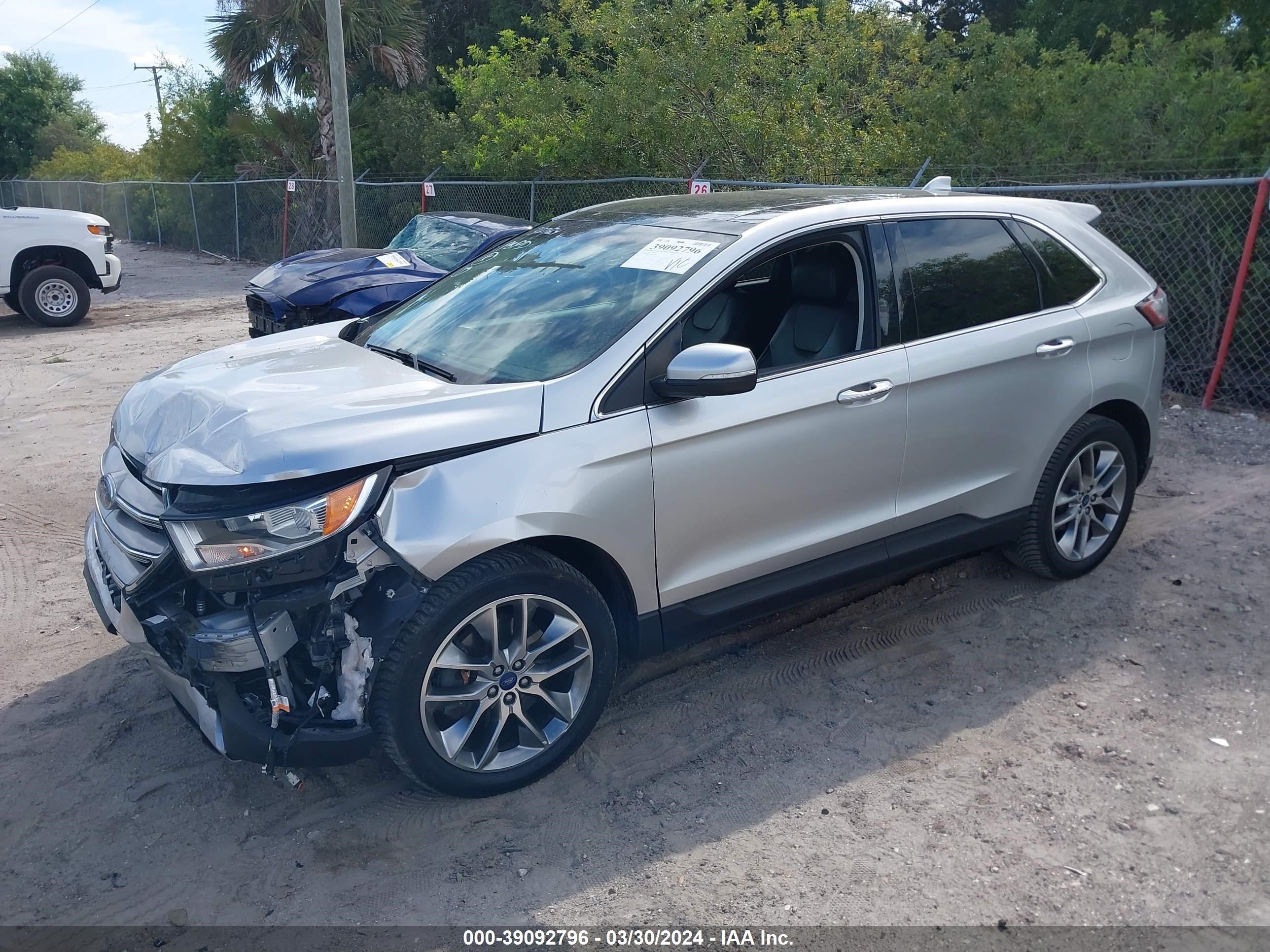 2017 Ford Edge Titanium vin: 2FMPK3K89HBC25083