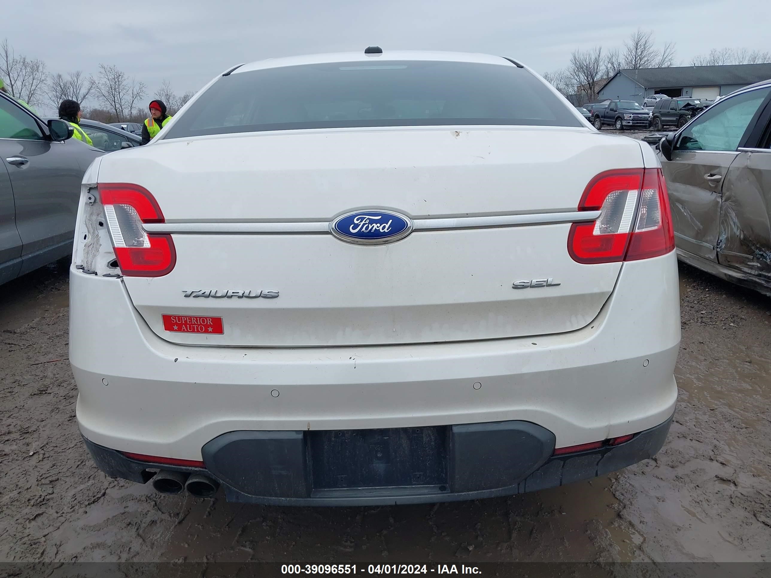 2012 Ford Taurus Sel vin: 1FAHP2EW6CG142278