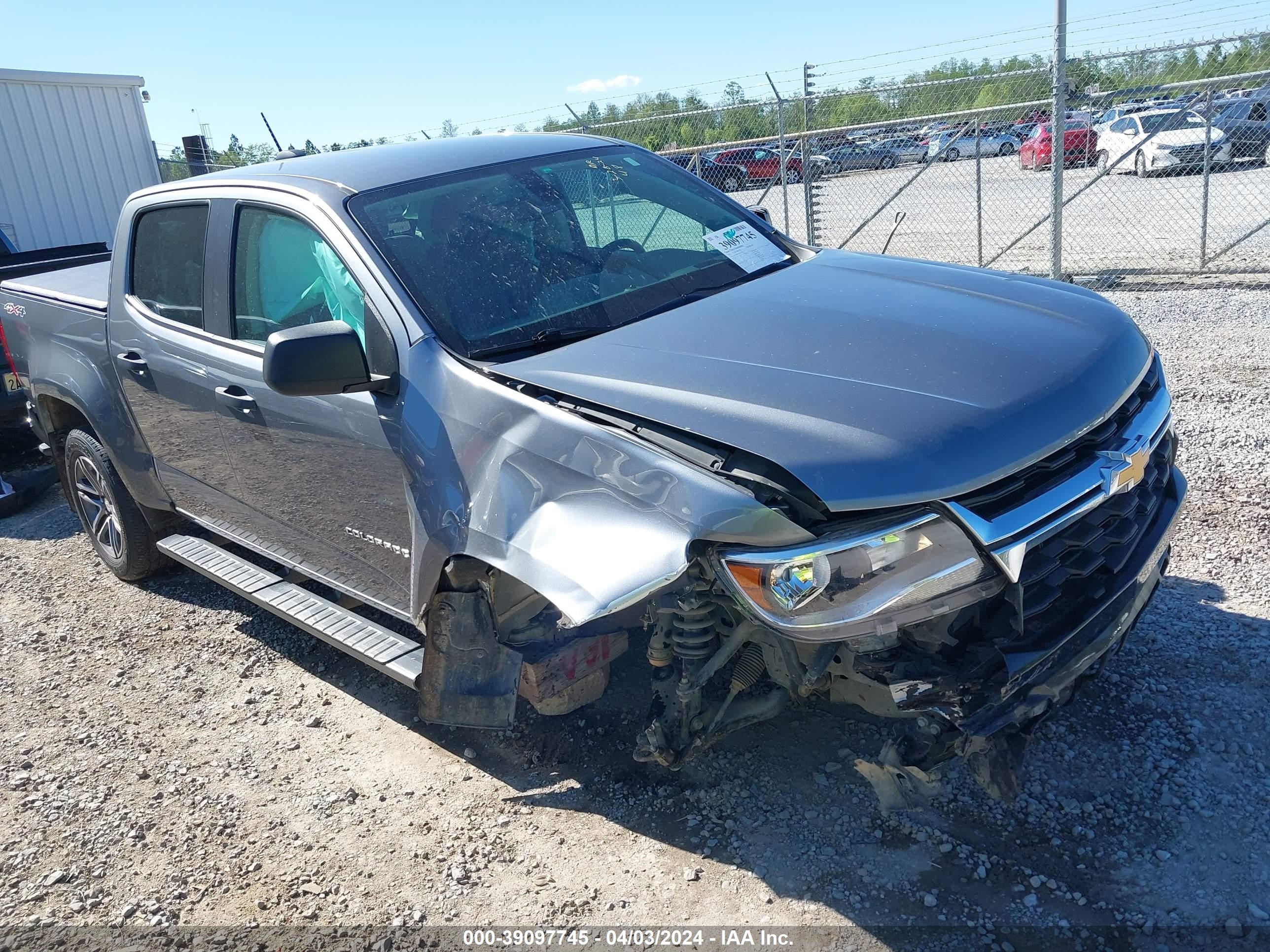 2021 Chevrolet Colorado 4Wd Short Box Wt vin: 1GCGTBEN2M1117598