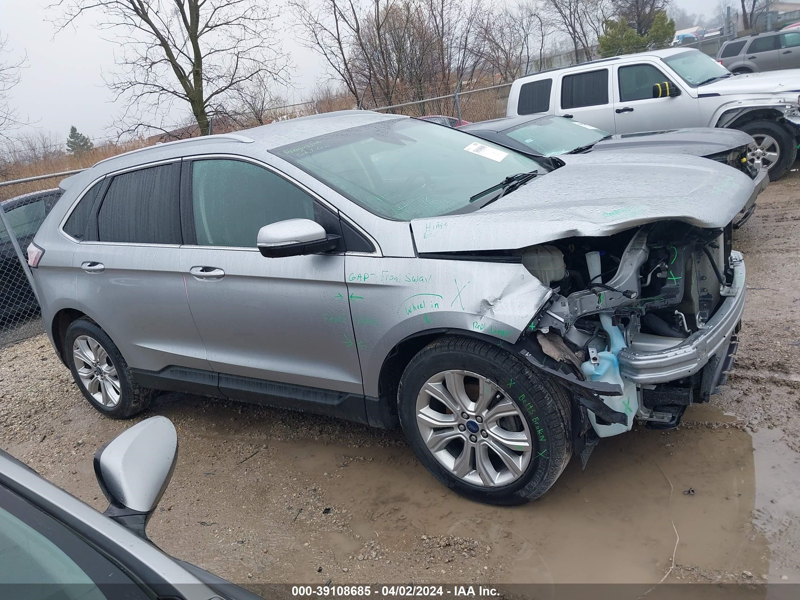 2020 Ford Edge Titanium vin: 2FMPK3K92LBA16009