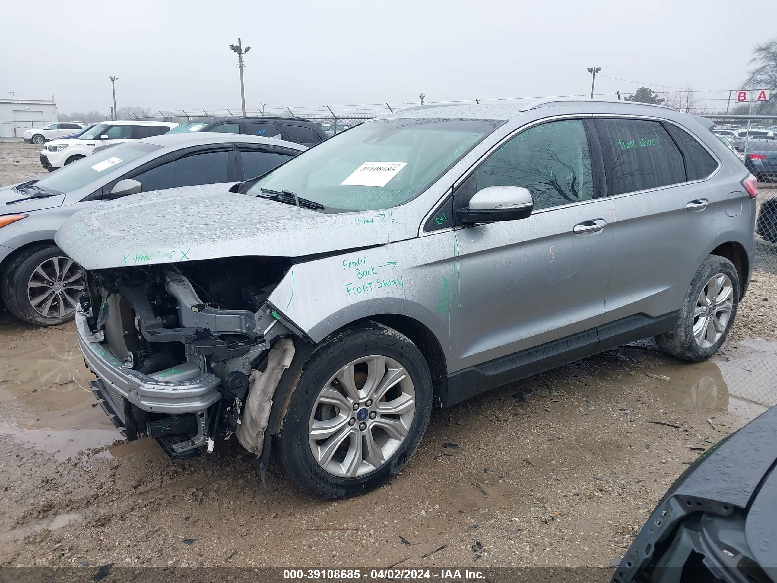 2020 Ford Edge Titanium vin: 2FMPK3K92LBA16009