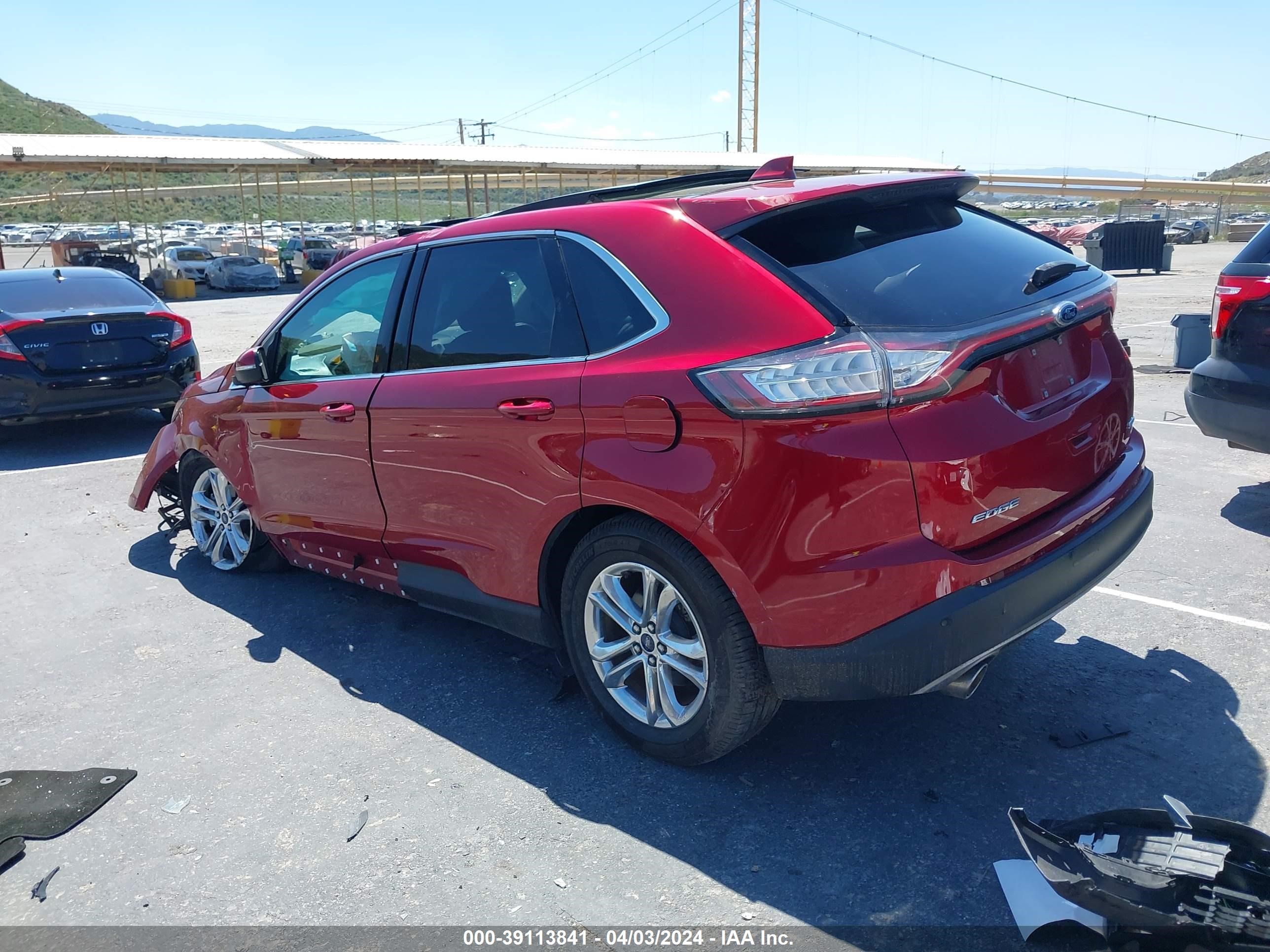 2018 Ford Edge Sel vin: 2FMPK3J87JBB73203