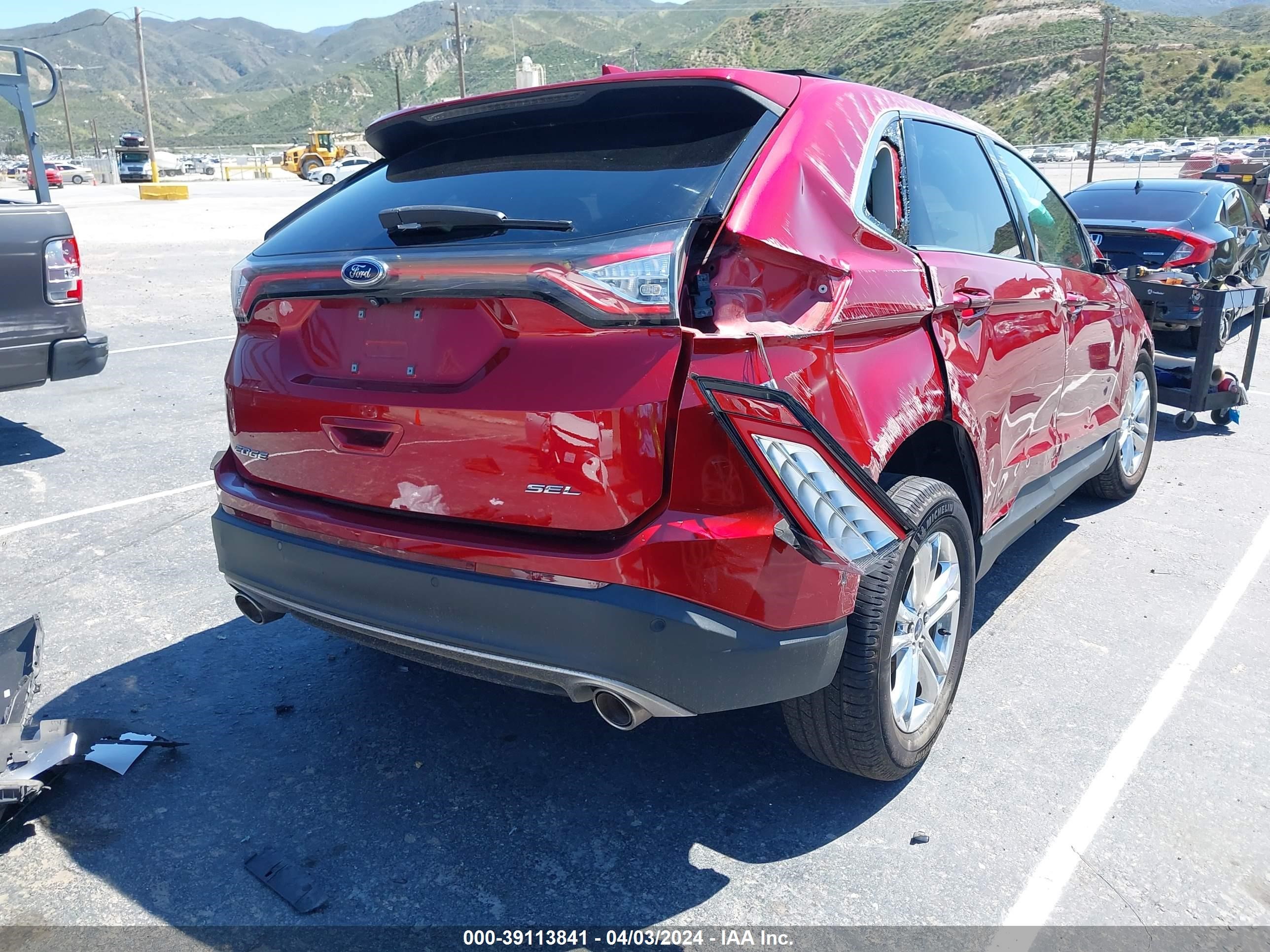 2018 Ford Edge Sel vin: 2FMPK3J87JBB73203