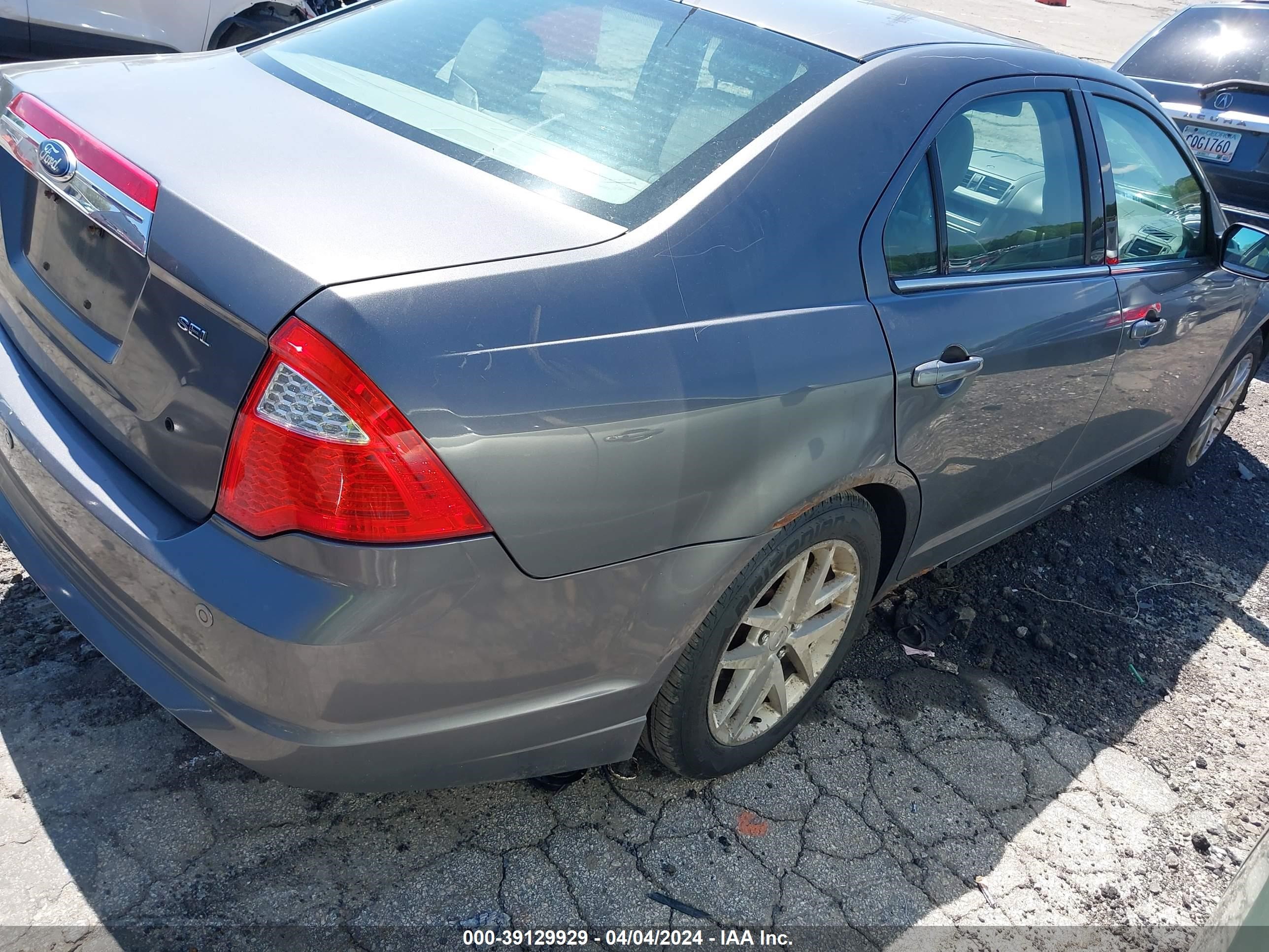 2012 Ford Fusion Sel vin: 3FAHP0JA1CR231568