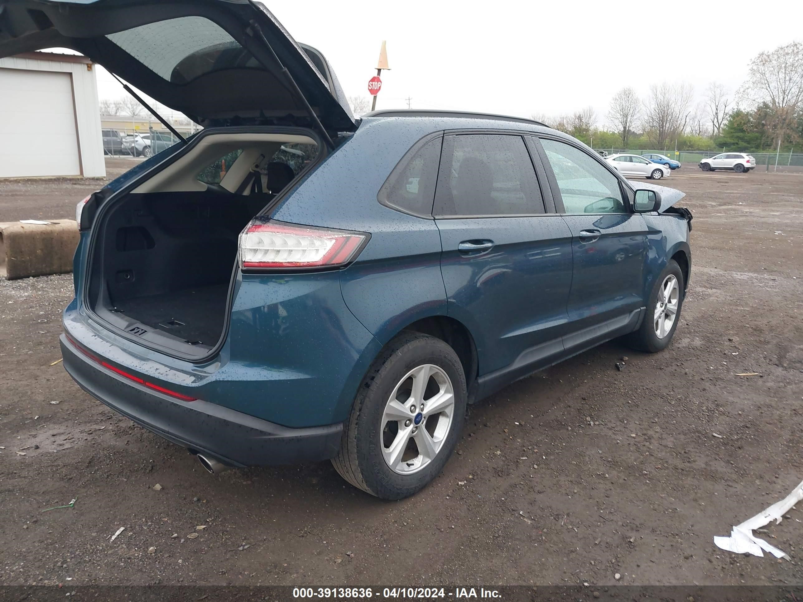 2016 Ford Edge Se vin: 2FMPK3G97GBC39919