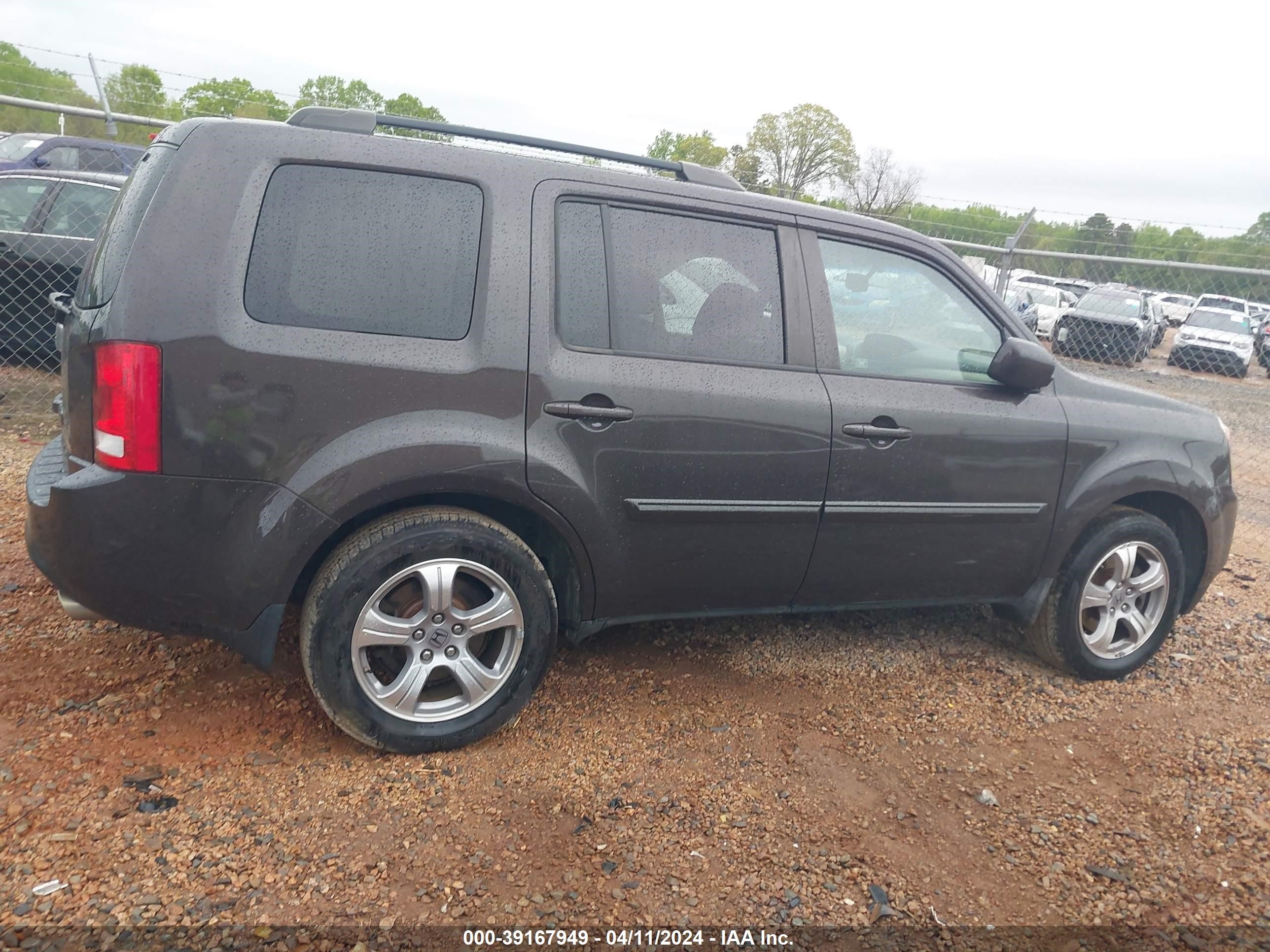 2012 Honda Pilot Ex-L vin: 5FNYF3H58CB010526